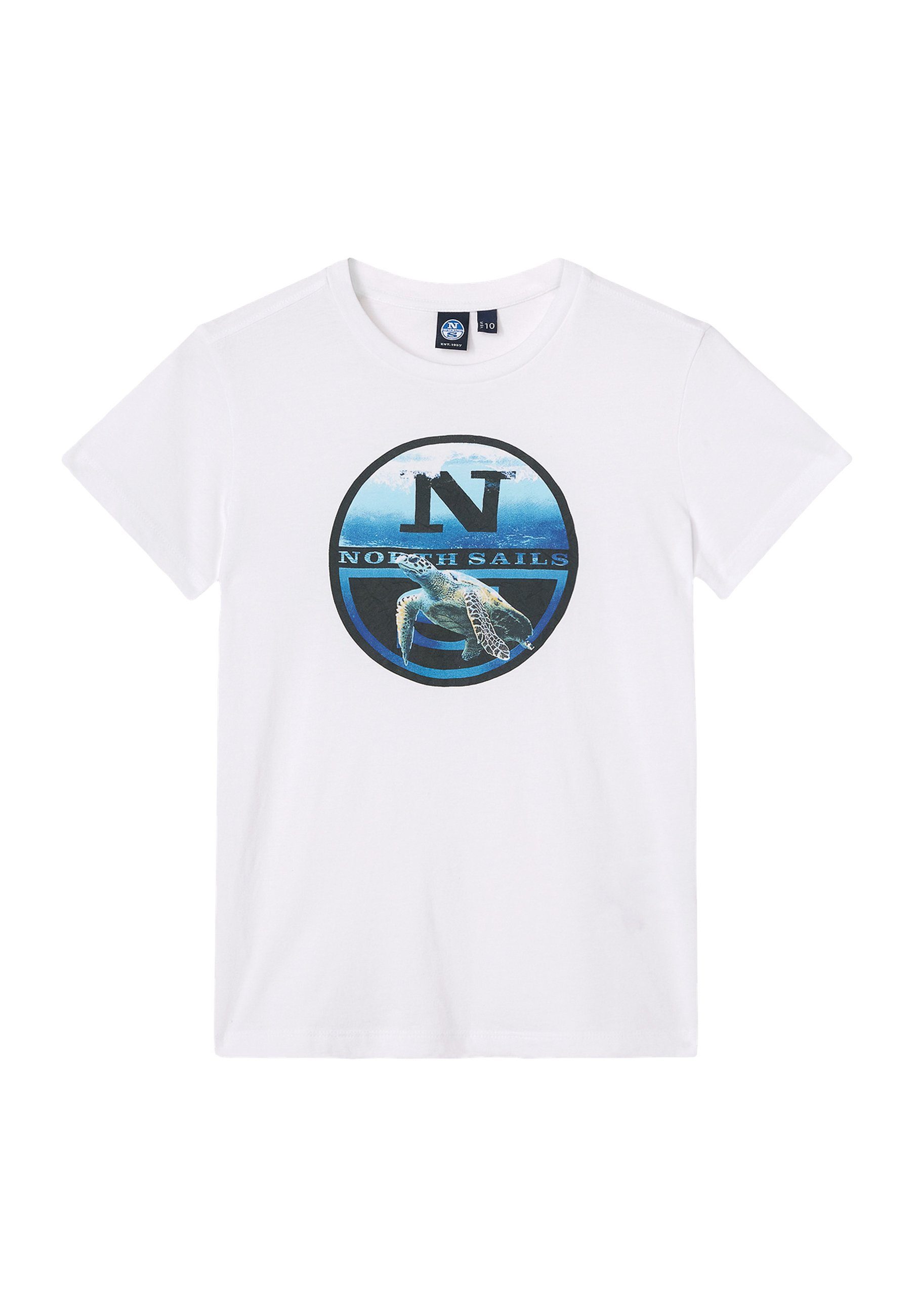North Sails T-Shirt Baumwoll-Bambus-T-Shirt weiss