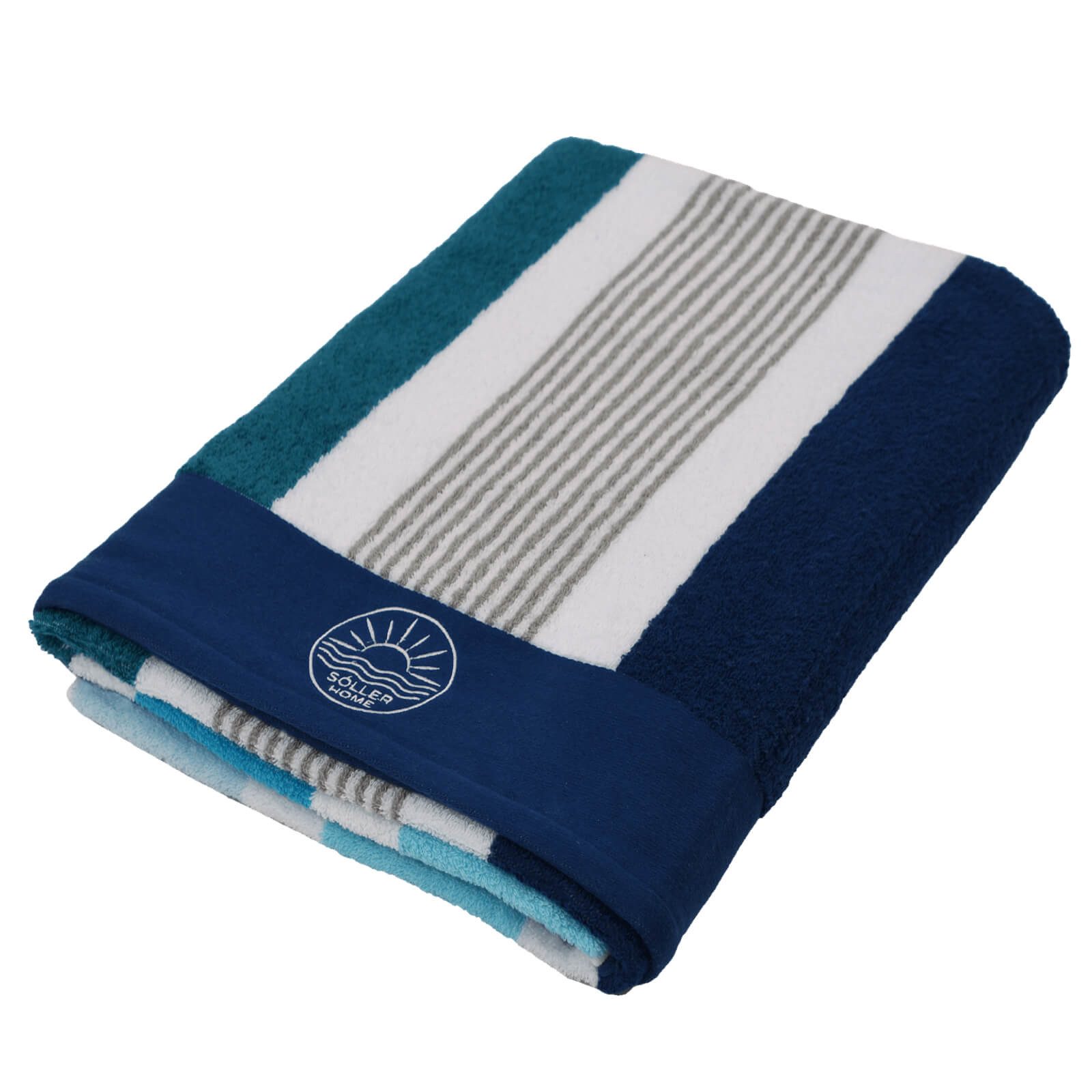 Depotex Strandtuch Strandlaken Streifen Blau, Baumwolle (1-St), Strandtuch, günstig online kaufen