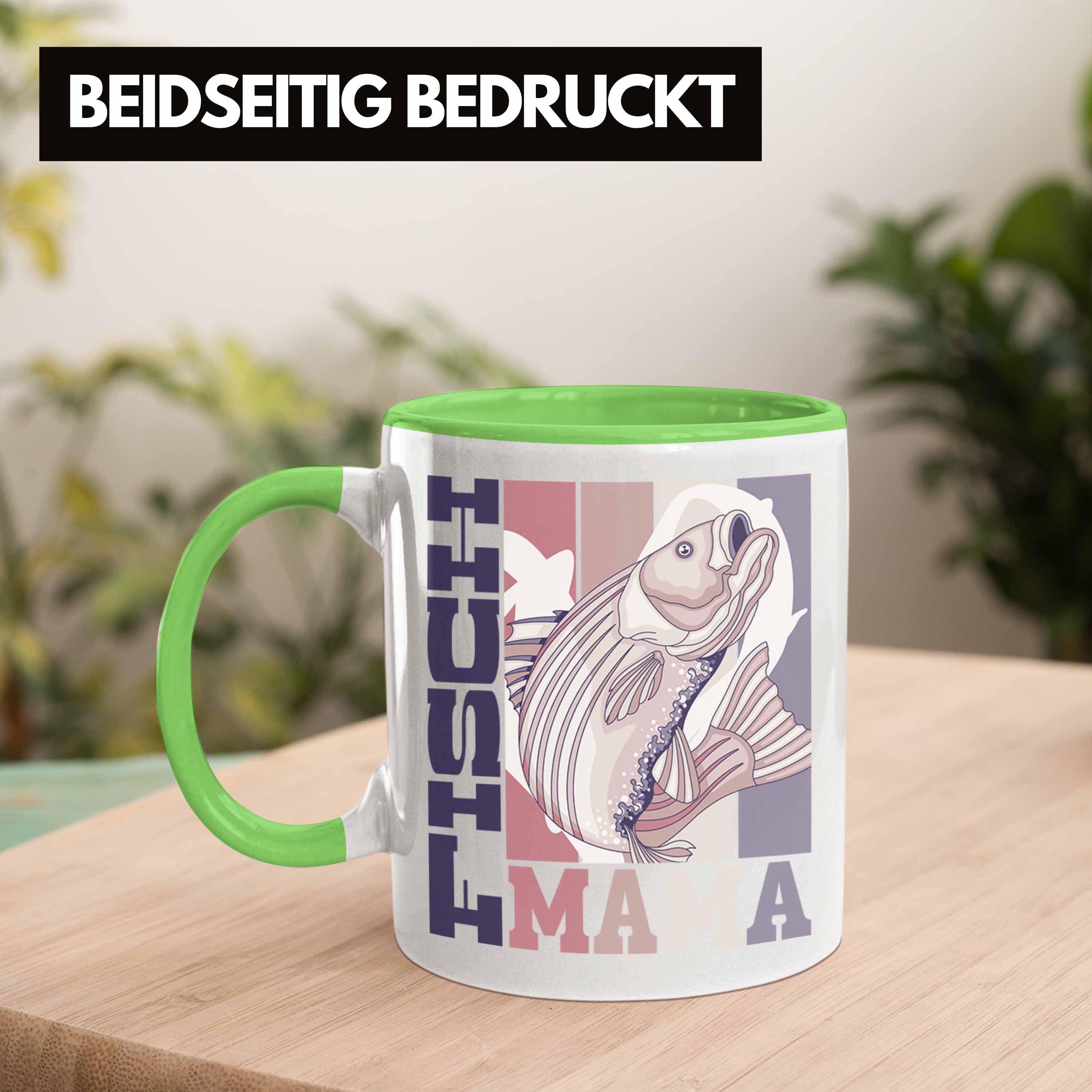 Fisch Trendation Besitzerin Tasse Grün Fisch Spruch - für Mama Trendation Geschenk Ges Tasse