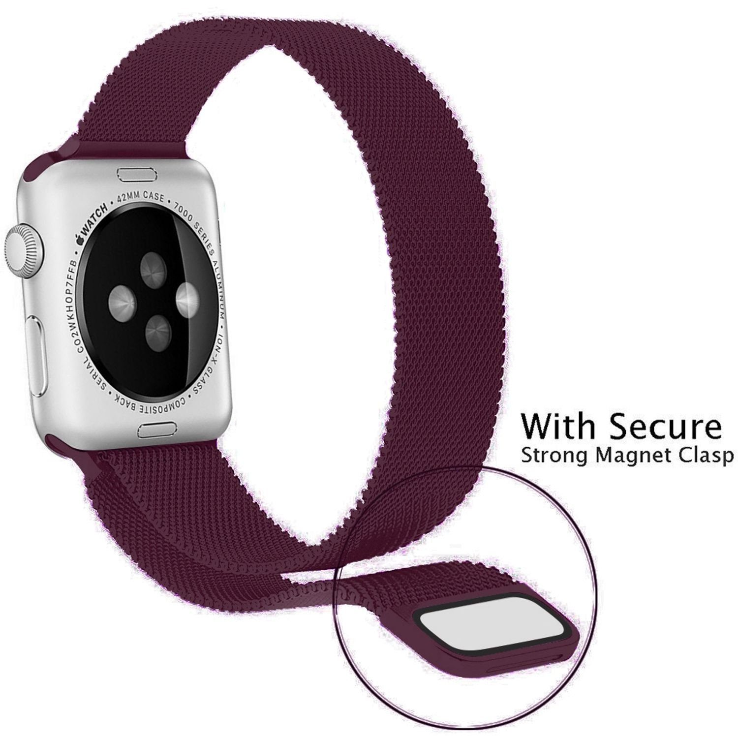 1 / 2 Apple 41 Silikon 4 5 / mm SE Band Sport König Ersatz mm, 45 40 7 Armband Loop Watch 38 8 Series 3 Smartwatch-Armband - 6 Design mm Weinrot 38 für