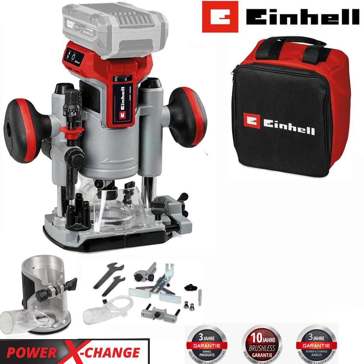 Einhell Akku-Fräse Professional 18V Akku-Oberfräsen-Kantenfräsen-Set TP-RO günstig online kaufen