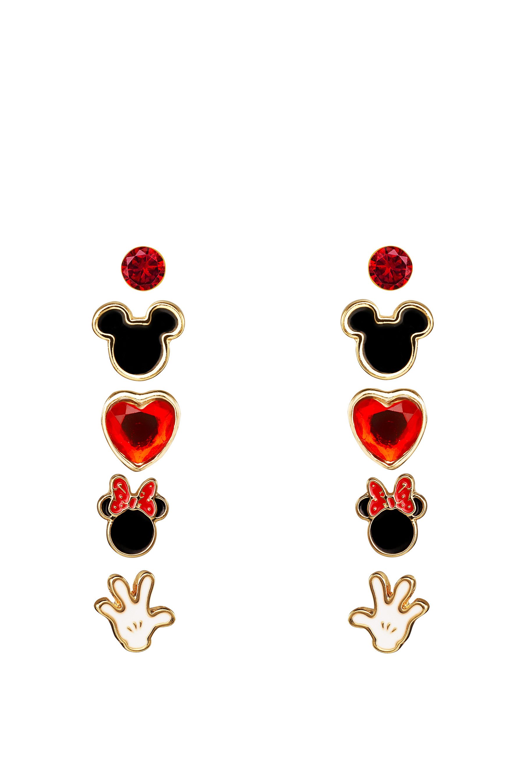 DISNEY Jewelry Fingerring Ohrstecker Disney Mickey & Minnie Mouse Set 5-tlg. (Set)