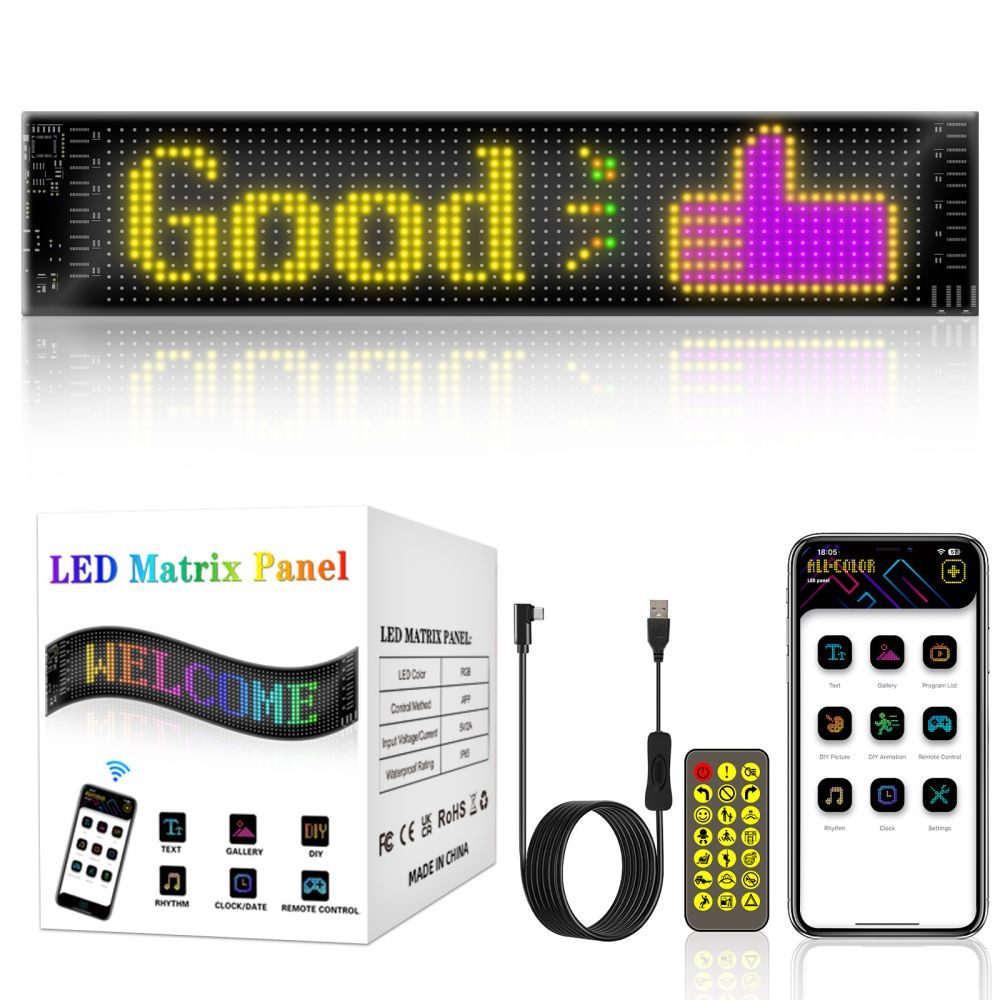 PRIISF Beleuchtetes Fensterbild LED Display Digital günstig online kaufen