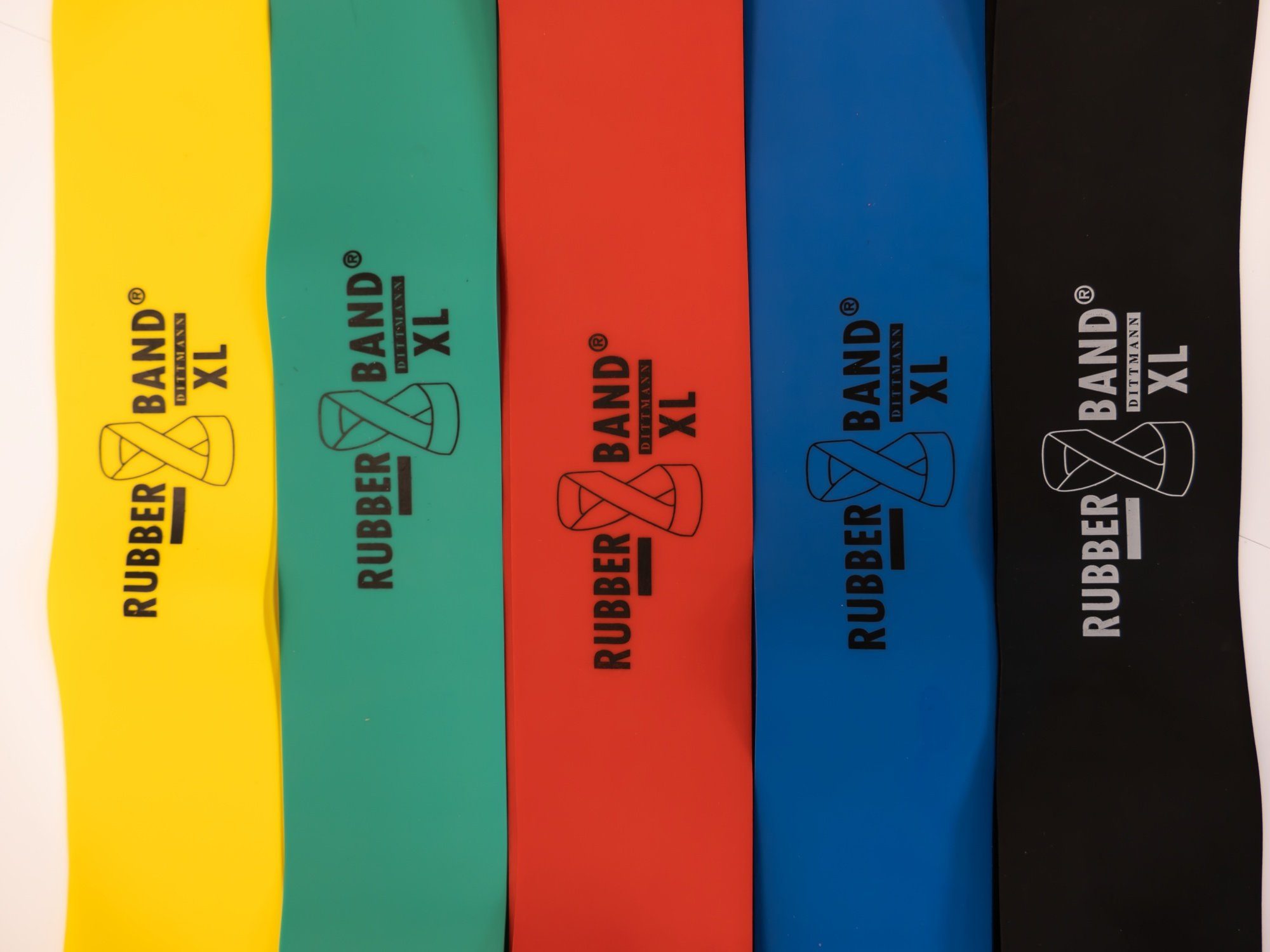XL Dittmann Trainingsbänder Widerständen verschiedenen drei Grün Logo, in Rubberband mit