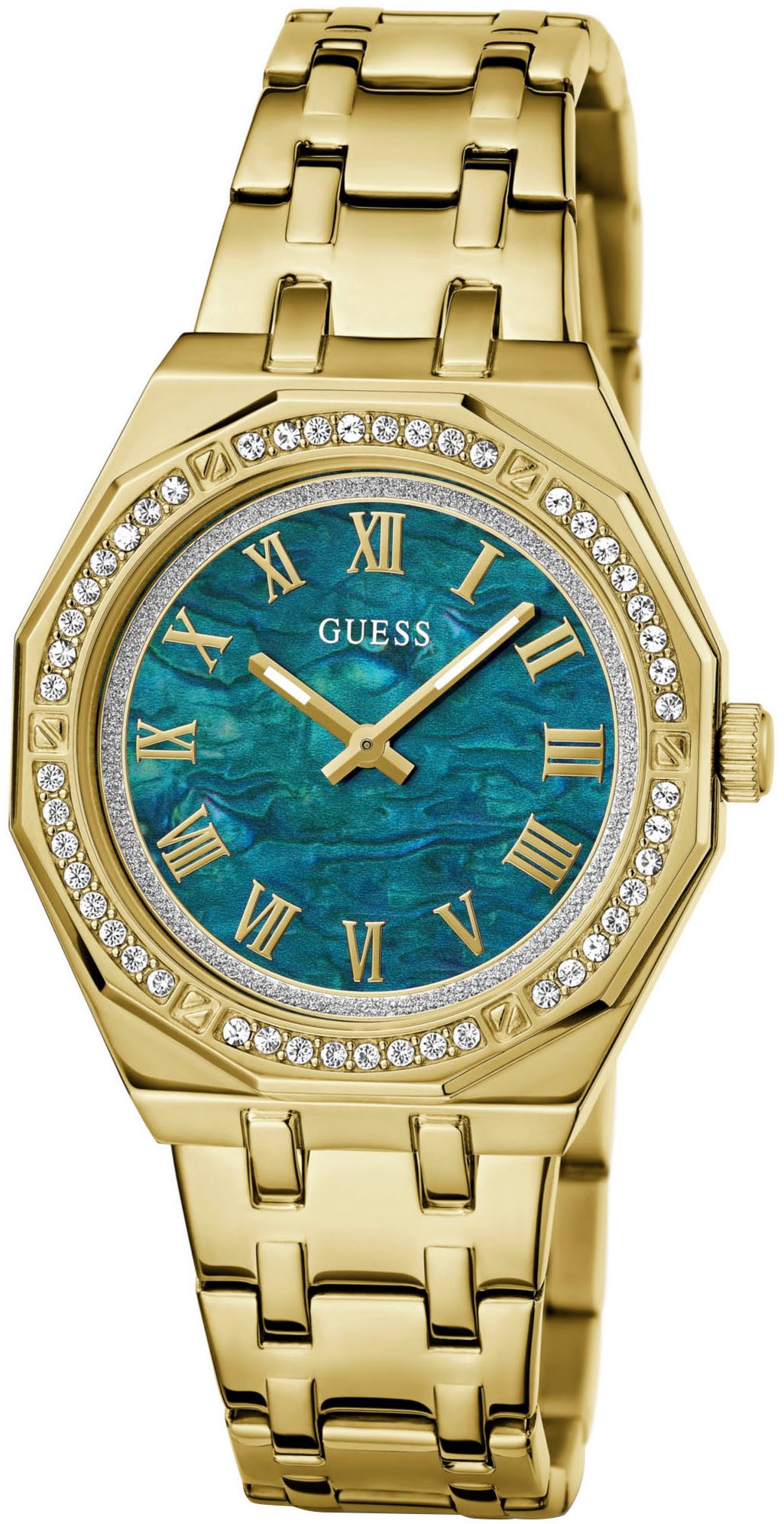 Guess Quarzuhr DESIRE GW0770L2, Armbanduhr, Damenuhr, Kristallsteine, Miner günstig online kaufen