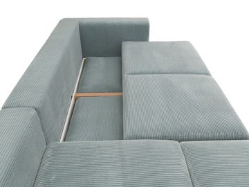 Möbel für Dich Ecksofa Modest, Cord Bezug, mit Farbauswahl, mit Schlaffunktion und Bettkasten