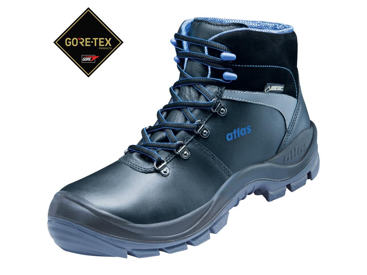 ATLAS GTX 745 Gore-Tex S3 Sicherheitsschuh mit Stahlkappe + Überkappe, wasserdichtes Leder