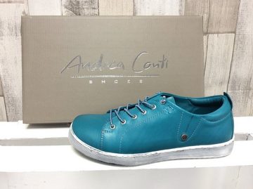 Andrea Conti Andrea Conti Damen Halbschuh türkis mit Gummisenkel Slipper