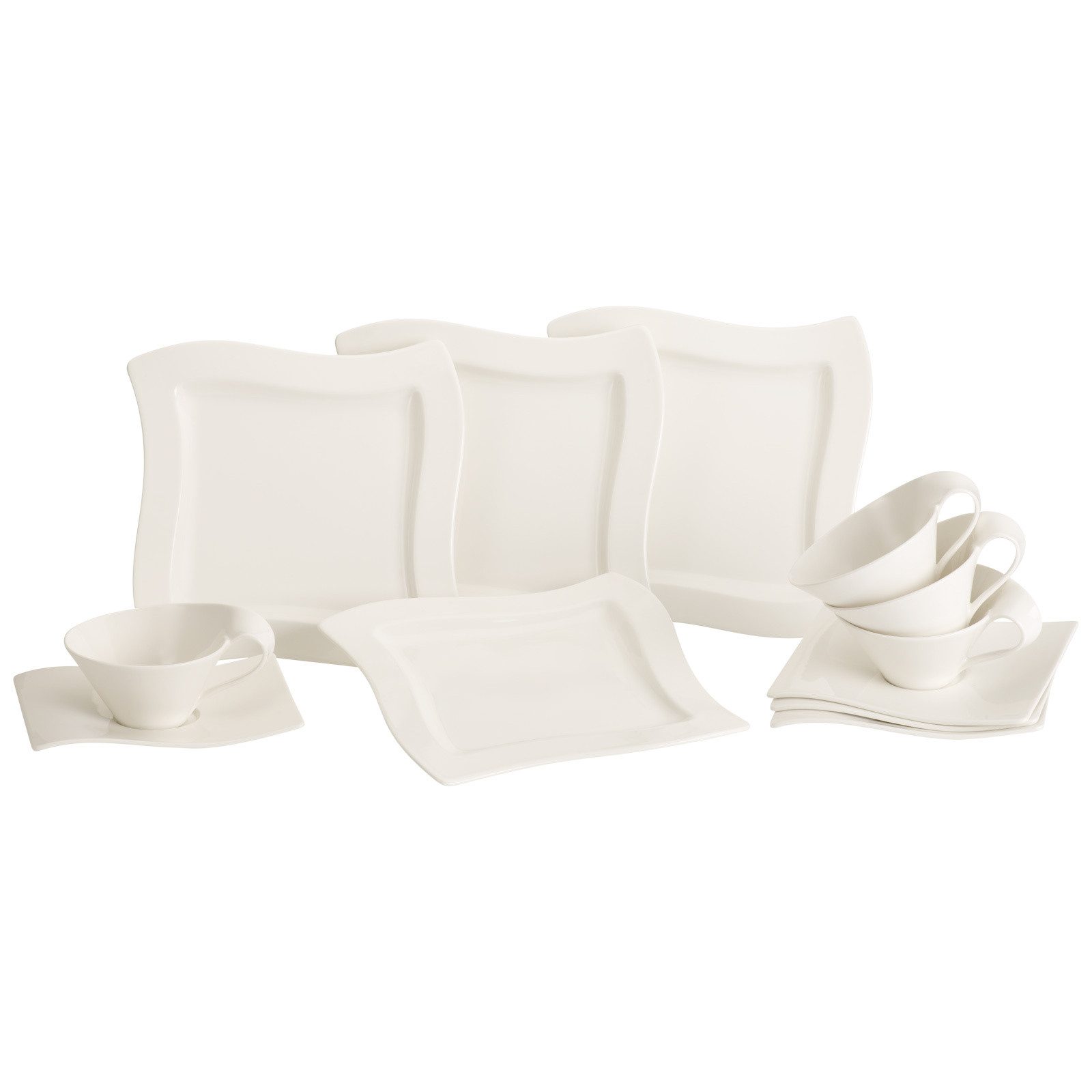 Villeroy & Boch Teeservice NewWave Teeservice 12er Set (12-tlg), 4 Personen, Porzellan