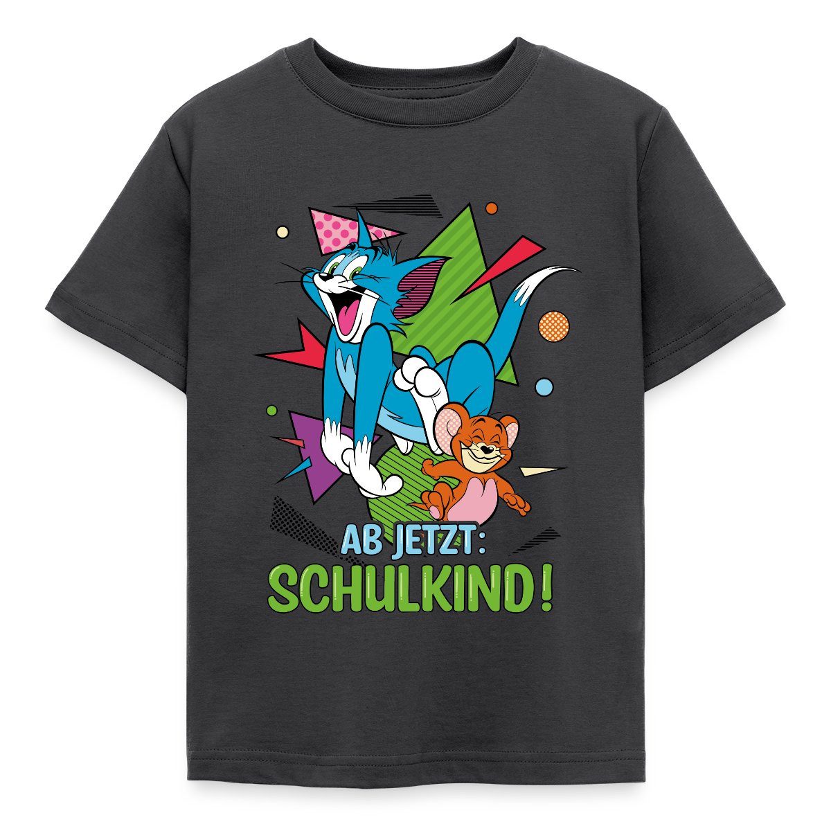 T-Shirt Tom Und Jerry Ab Jetzt: Schulkind Kinder T-Shirt