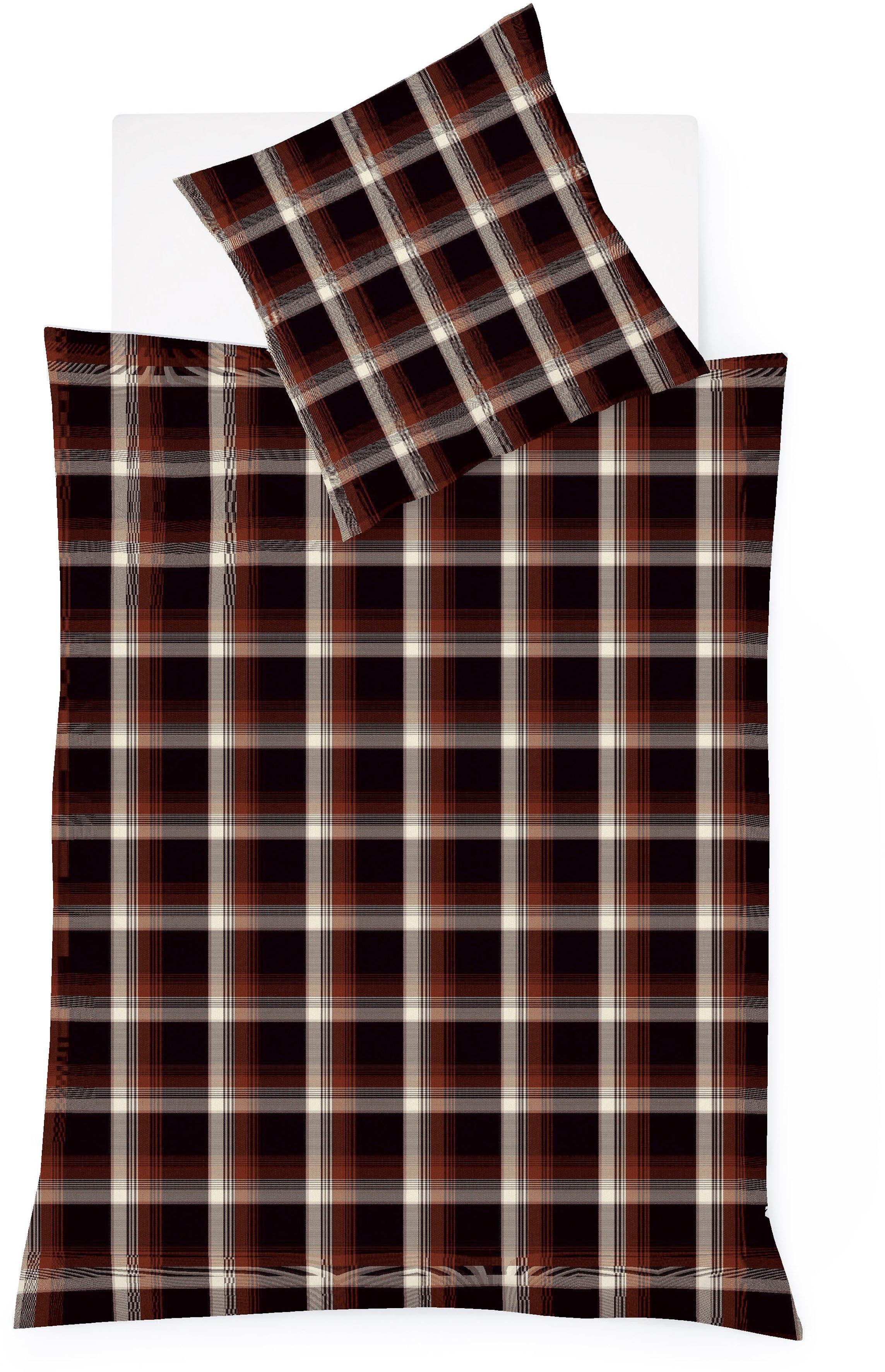 fleuresse Bettwäsche Lech 4308, Flanell, 2 teilig, Edelflanell, Baumwolle, in Gr. 135x200, 155x220, 200x200cm