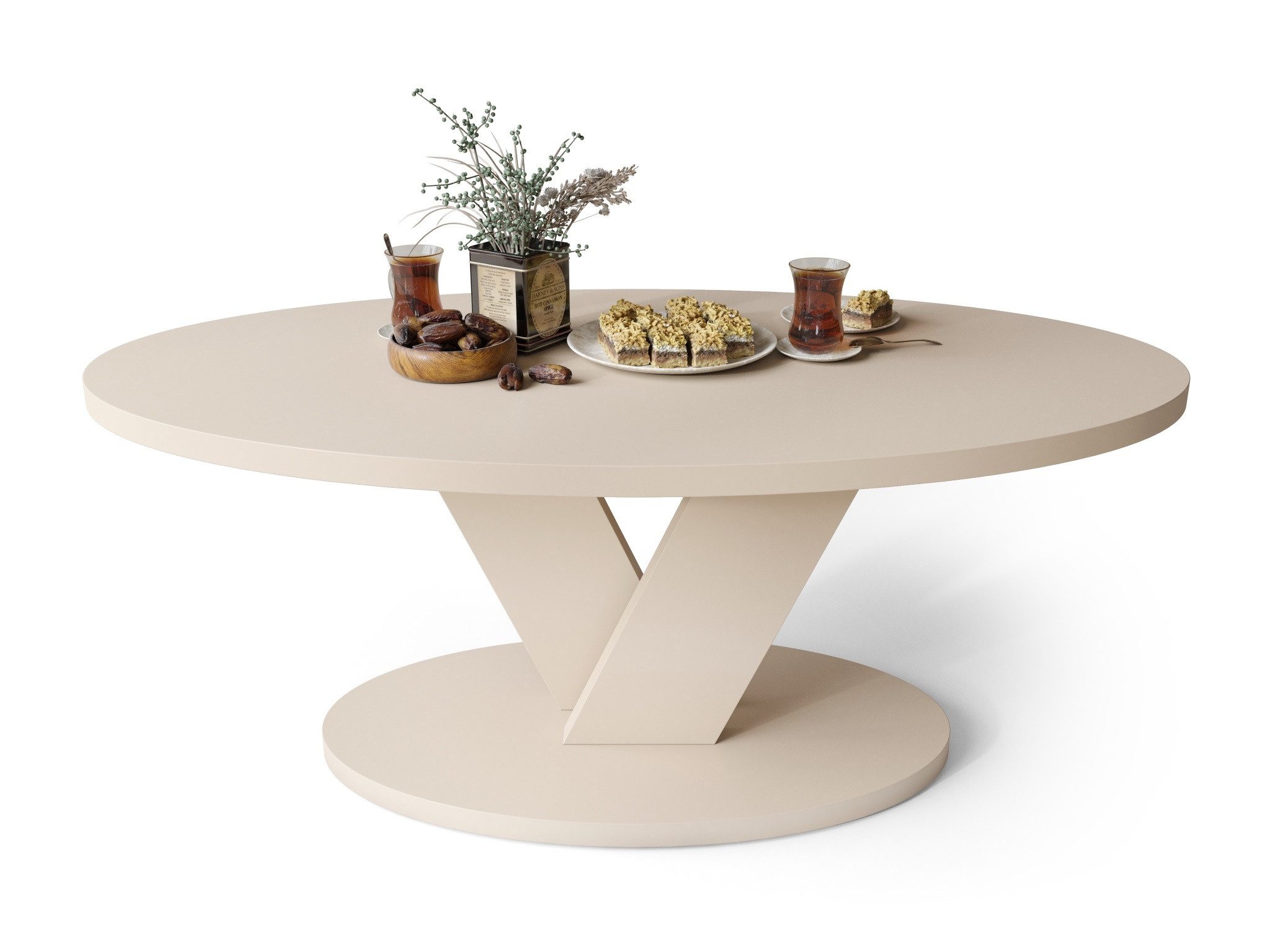 designimpex Couchtisch Design Couchtisch Lova oval Wohnzimmertisch ovaler T günstig online kaufen