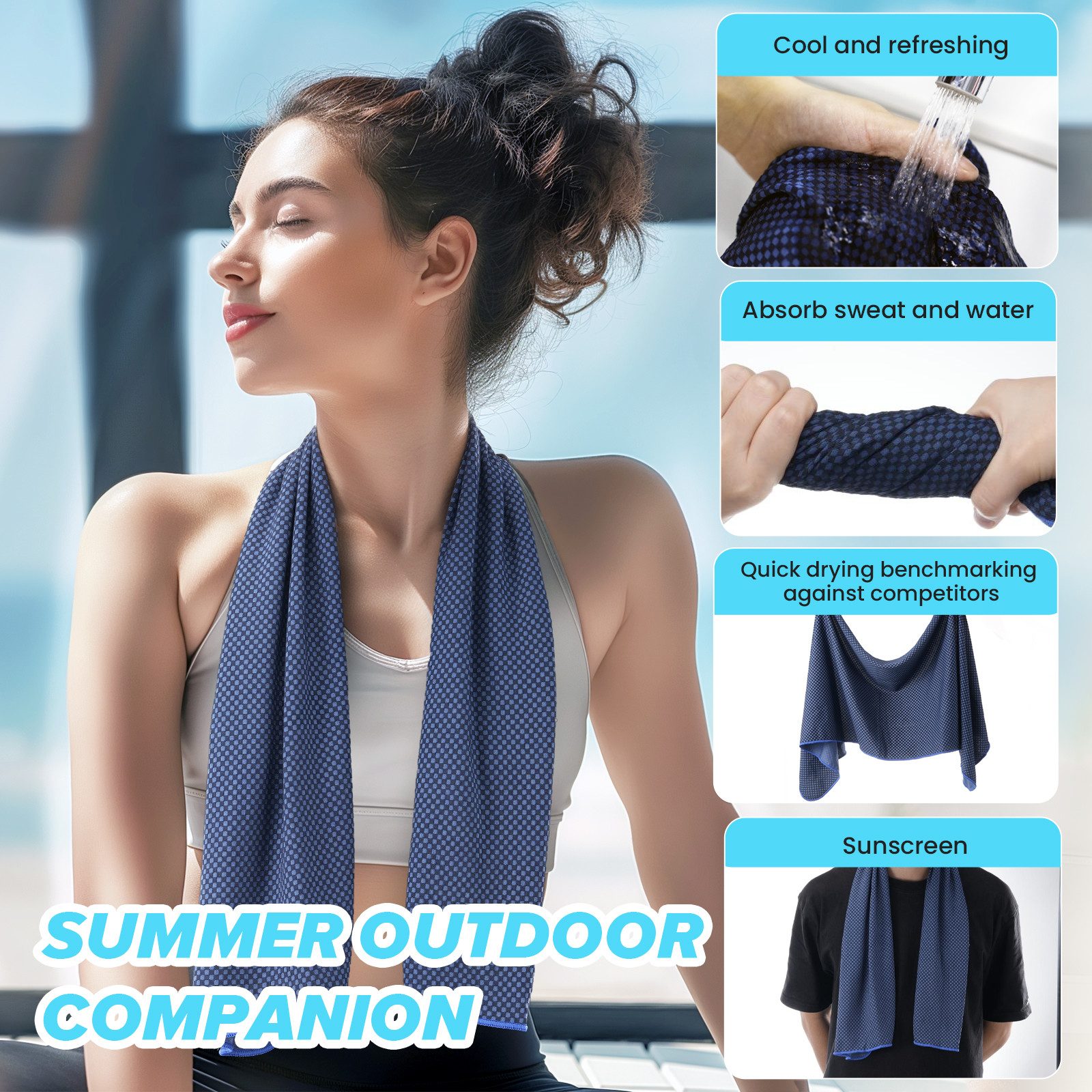 iscooter Sporthandtuch Badehandtuch Reise-Handtuch 2pcs, (2-St), Mikrofaser günstig online kaufen