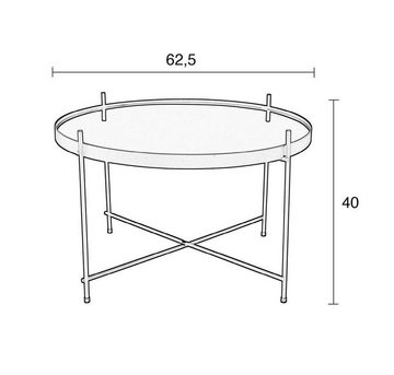 Zuiver Beistelltisch Couchtisch CUPID LARGE rund Ø 62,5 cm Kupfer von ZUIVER