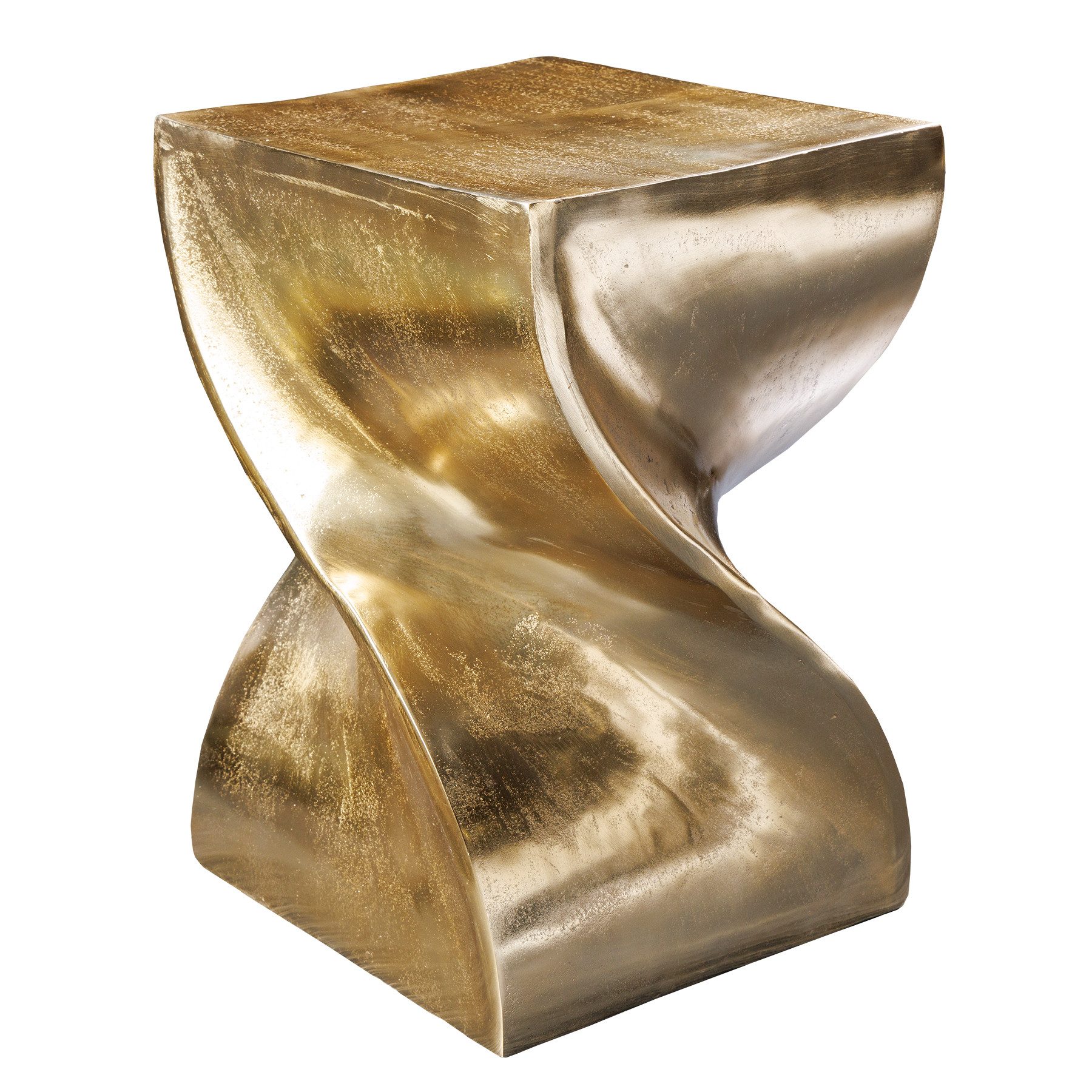 riess-ambiente Beistelltisch TWIST 45cm gold · handmade Nachttisch aus Alum günstig online kaufen
