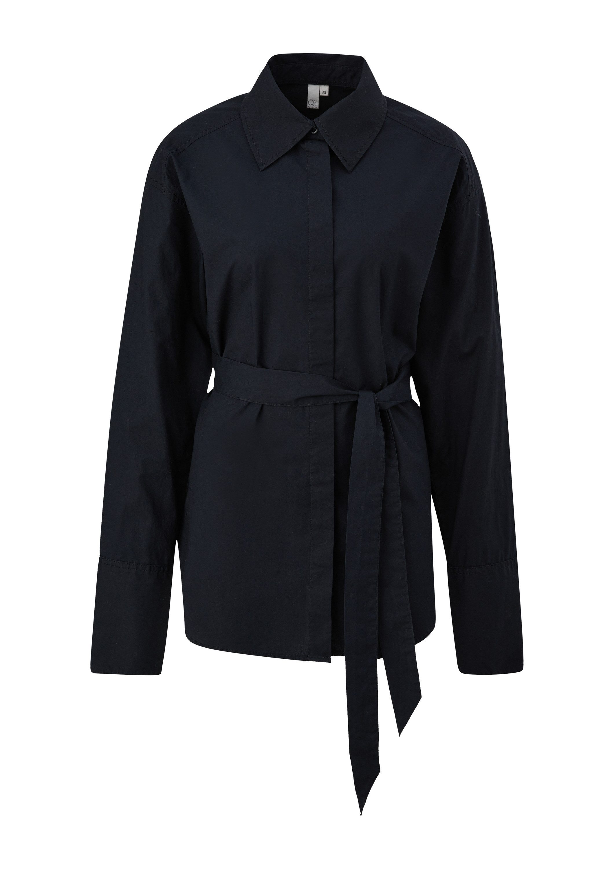 QS Langarmbluse Bluse Hemdbluse aus Baumwolle, QS x ELIF günstig online kaufen