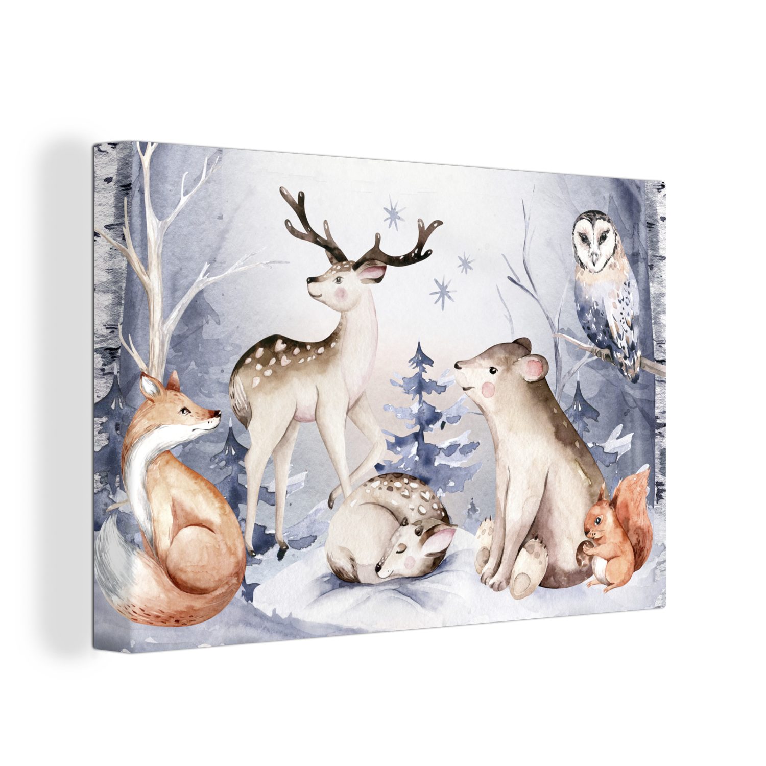 OneMillionCanvasses® Leinwandbild Winter - Tiere - günstig online kaufen