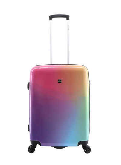 Saxoline® Koffer Spinner 4 Rollen TSA Gr. S/M/L/SET Rainbow, 4 Rollen, TSA-Zahlenschloss