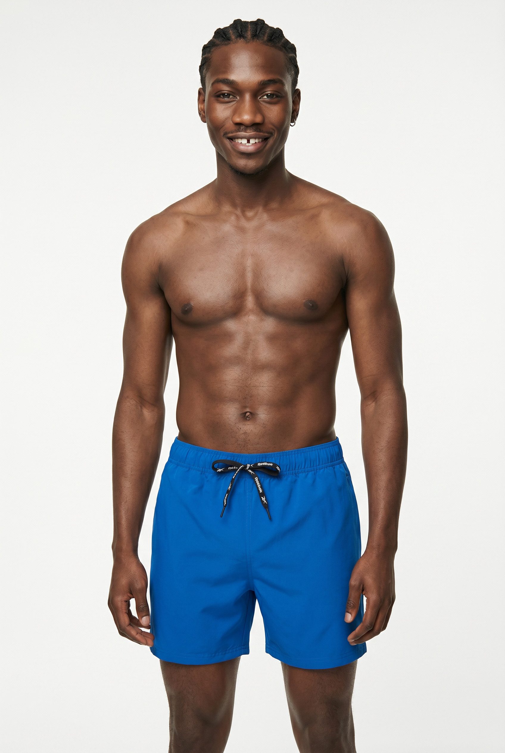 Reebok Badeshorts Clayton (1-St) mit Kordelzug und elastischem Bund, mit Logo, schnell trocknend, basic