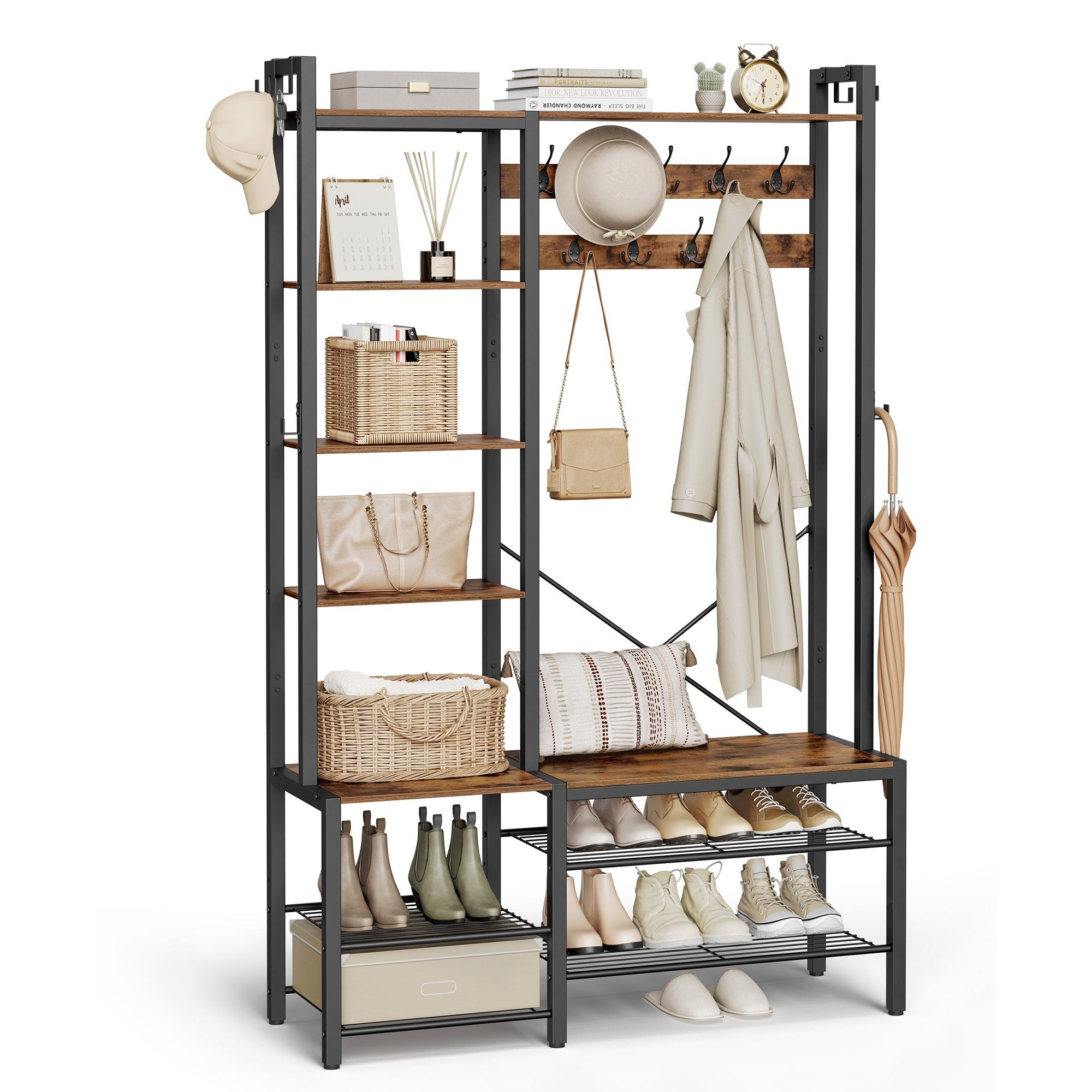 VASAGLE Garderobenständer Garderobe, Garderobenständer 190 cm günstig online kaufen