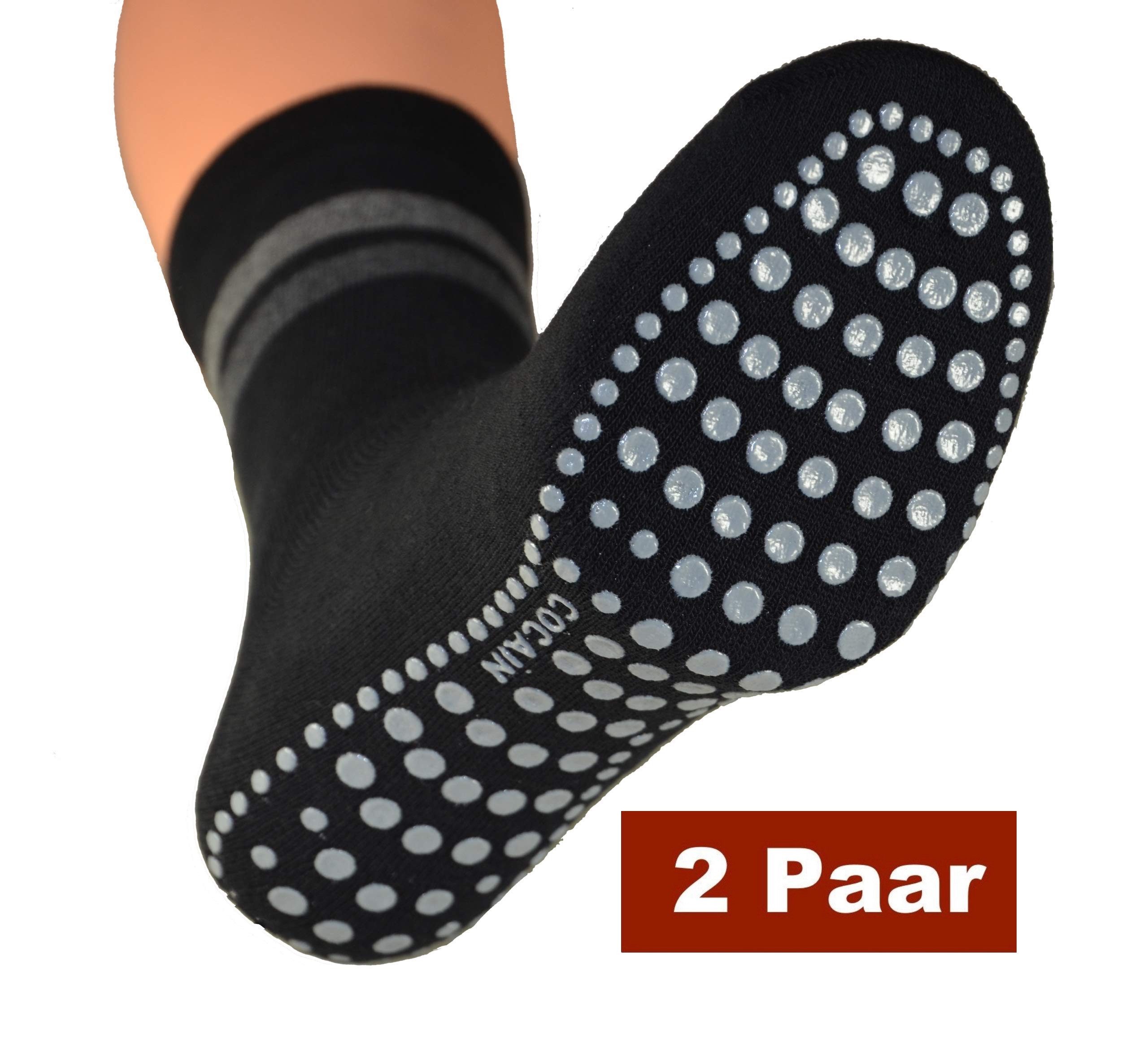 Cocain underwear ABS-Socken 2 Paar warm ABS Stopper Noppen Носки Anti Rutsch Носки Damen Herren (2-Paar) gummierte Noppen