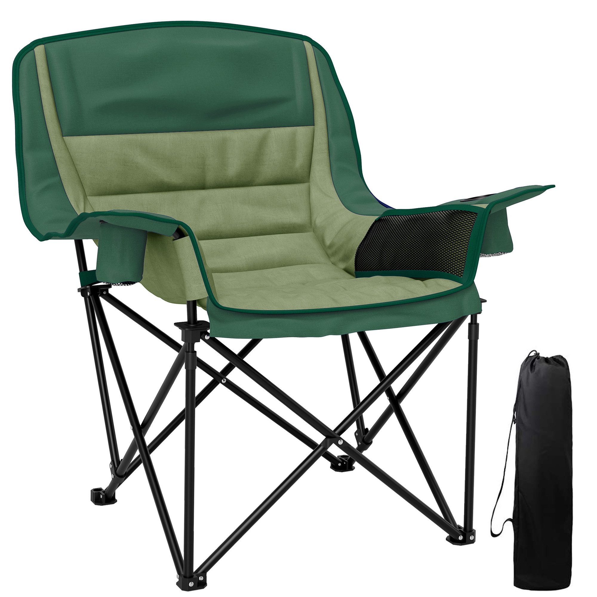 Outsunny Campingstuhl tragbarer gepolsterter Klappstuhl (mit günstig online kaufen