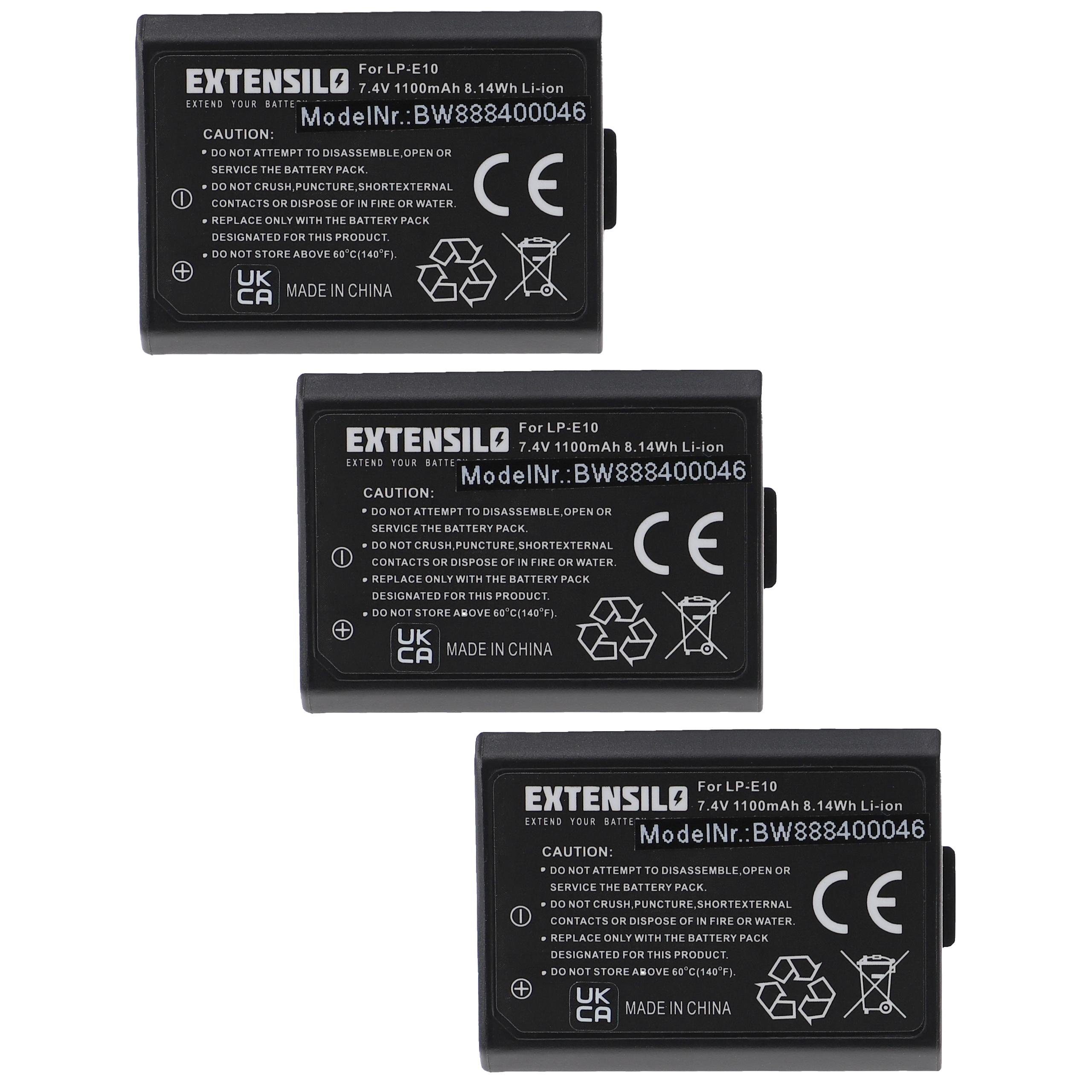 Extensilo Ersatz für Canon LP-E10 für Kamera-Akku Li-Ion 1100 mAh (7,4 V) | Akkus und PowerBanks