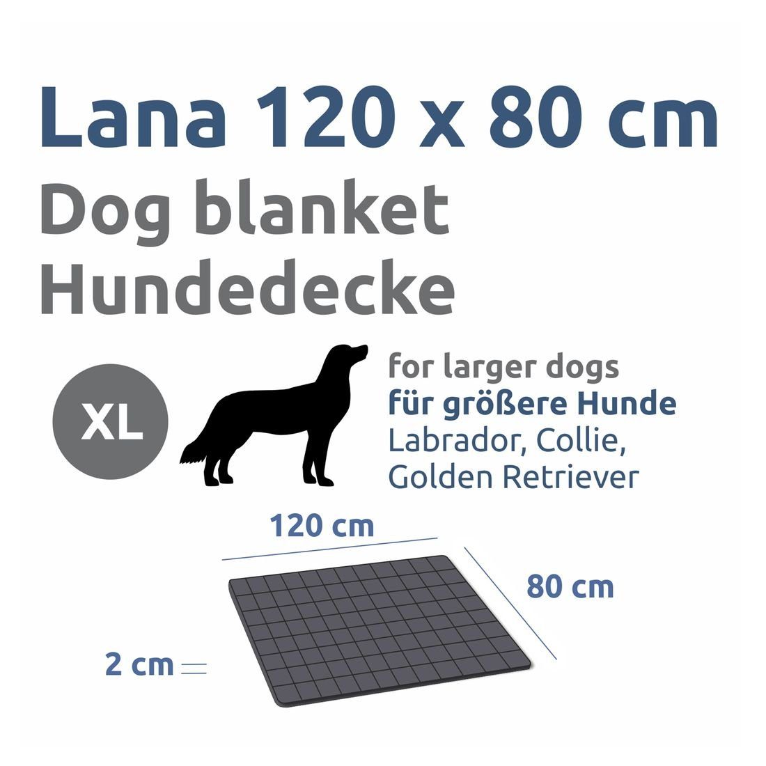 yourGEAR Hundematte your GEAR Lana Hundematte 120 x 80 cm Hundedecke, Baumw günstig online kaufen