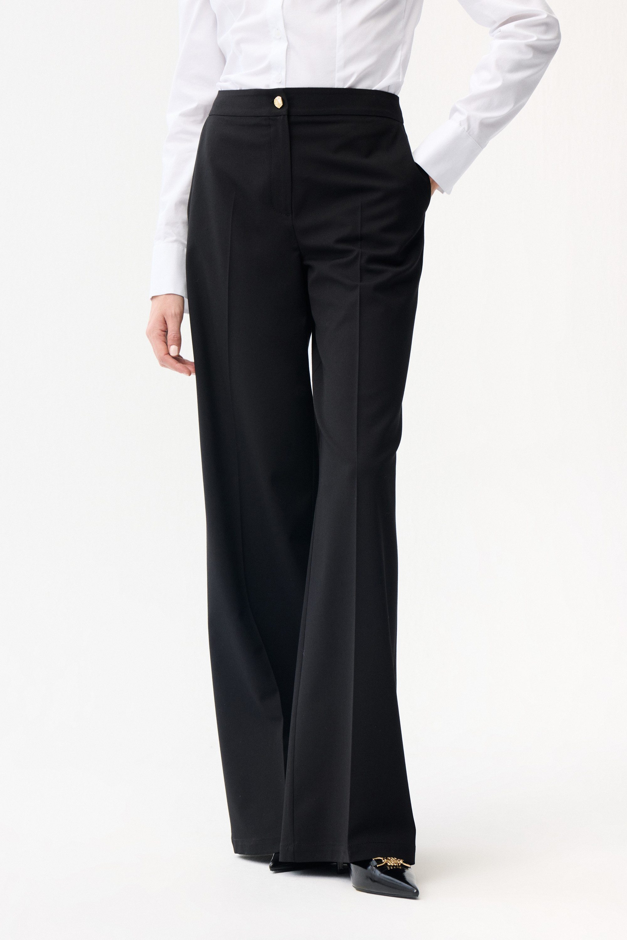 adL Stoffhose Weit geschnittene Hose mit Taschen