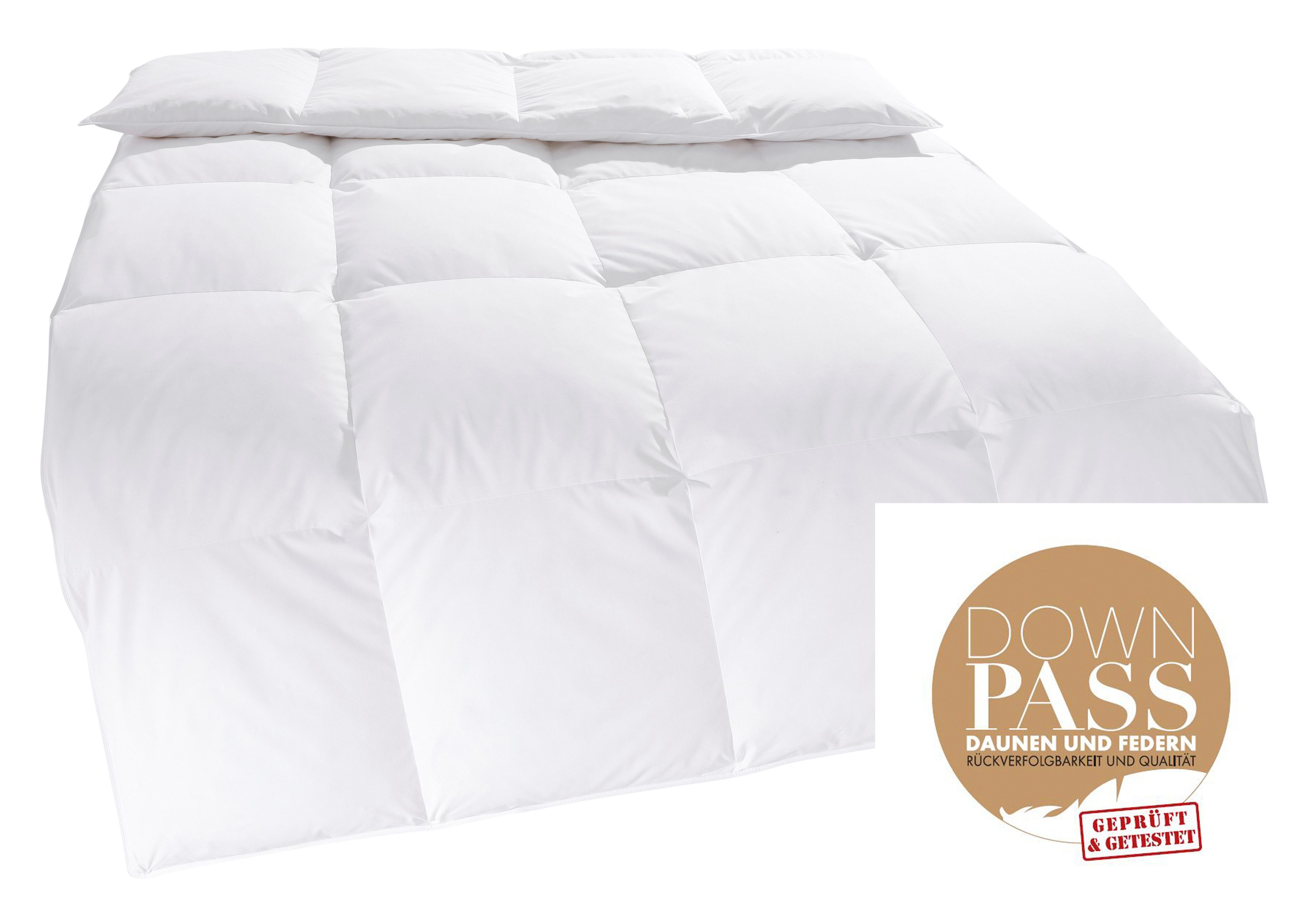 OTTO home Federbettdecke Ulani, Bettdecke 135x200 cm, 155x220 cm, Füllung: 70% Federn & 30% Daunen, Bezug: 100% Baumwolle, Bettdecken, Sommer, Winter, Allergike – Bild 3 von 5