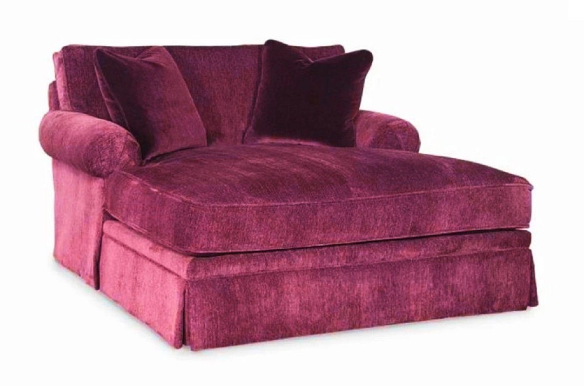 JVmoebel Chaiselongue Burgund Chaiselongue Liege Möbel Wohnzimmer Sofa Stoff Bordaux, Made in Europe Rot