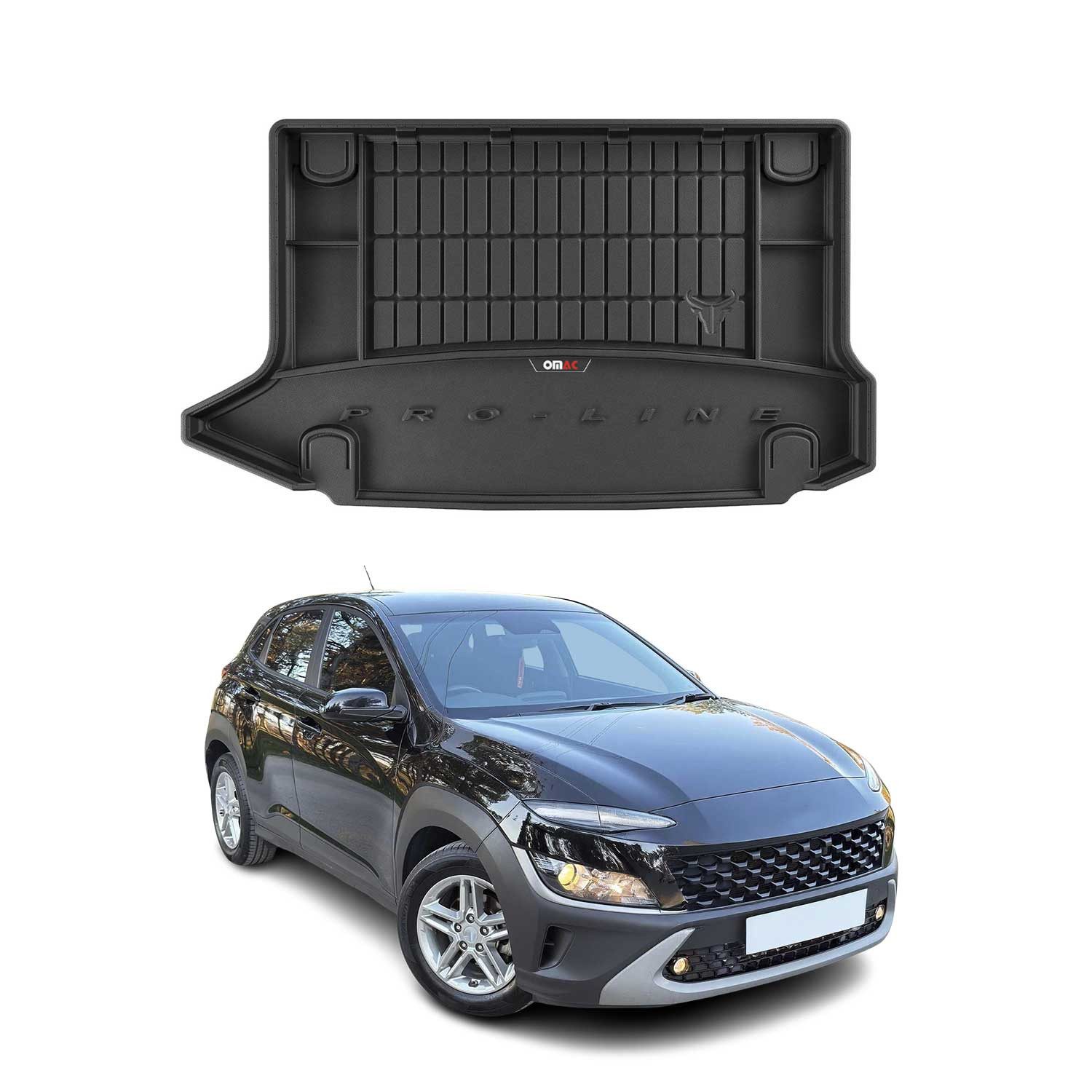 Kofferraummatte OMAC Kofferraumwanne für Hyundai Kona 2017-2025 TPE Schwarz