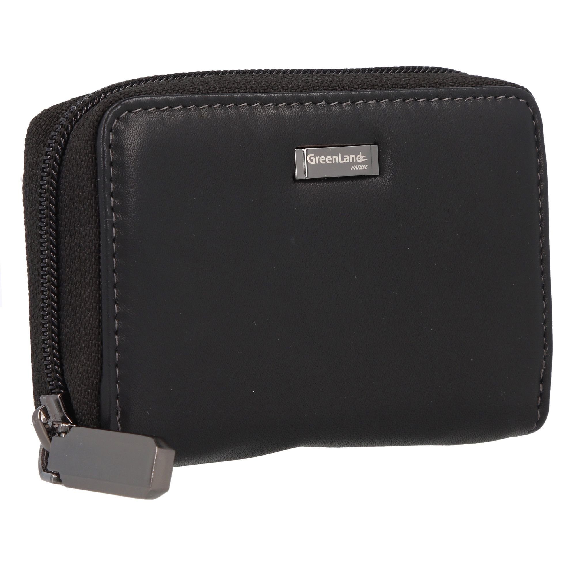 Leder GreenLand Nature Etui Black Nappa,