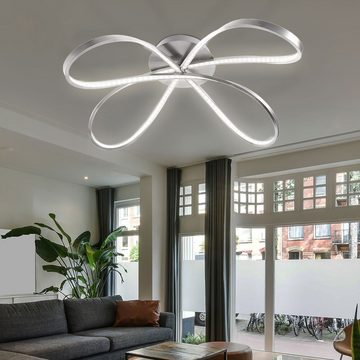 Globo LED Deckenleuchte, LED-Leuchtmittel fest verbaut, LED Decken Leuchte Schlaf Wohn Zimmer Beleuchtung Schleifen