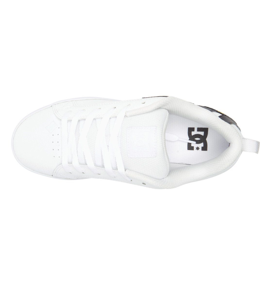 White/Black/Yellow Court DC Graffik Shoes Sneaker