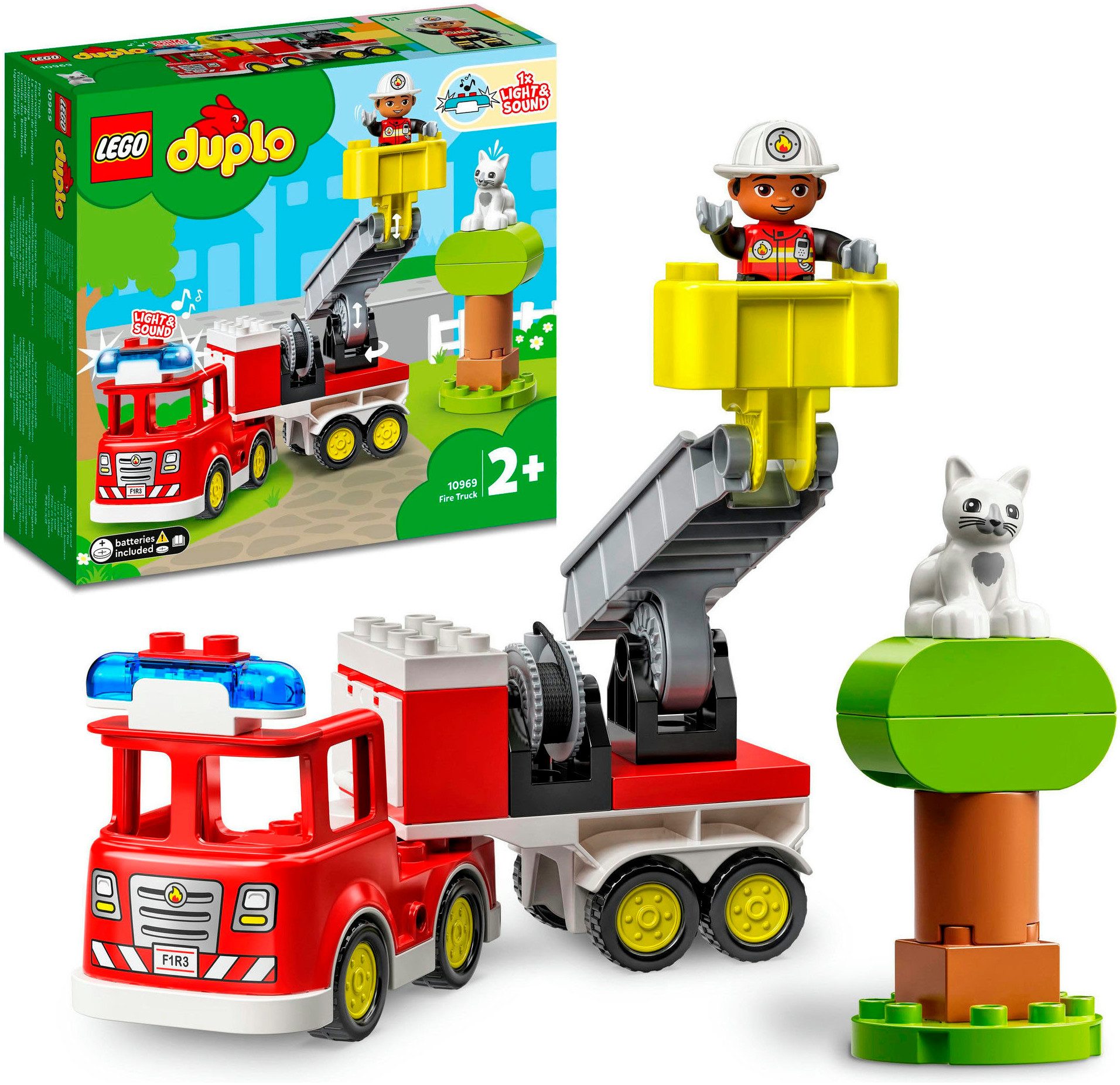LEGO® Konstruktionsspielsteine Feuerwehrauto (10969), LEGO® DUPLO (21 St), mit Sirene und Licht; Made in Europe mehr