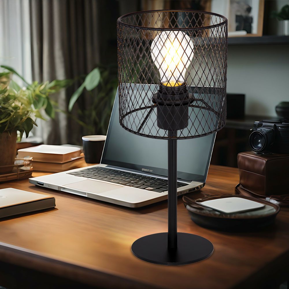 GLOBO LIGHTING LED Tischleuchte, Leuchtmittel inklusive, Warmweiß, Farbwechsel, Tischlampe Tischleuchte Leselampe dimmbar Fernbedienung RGB LED H 35cm