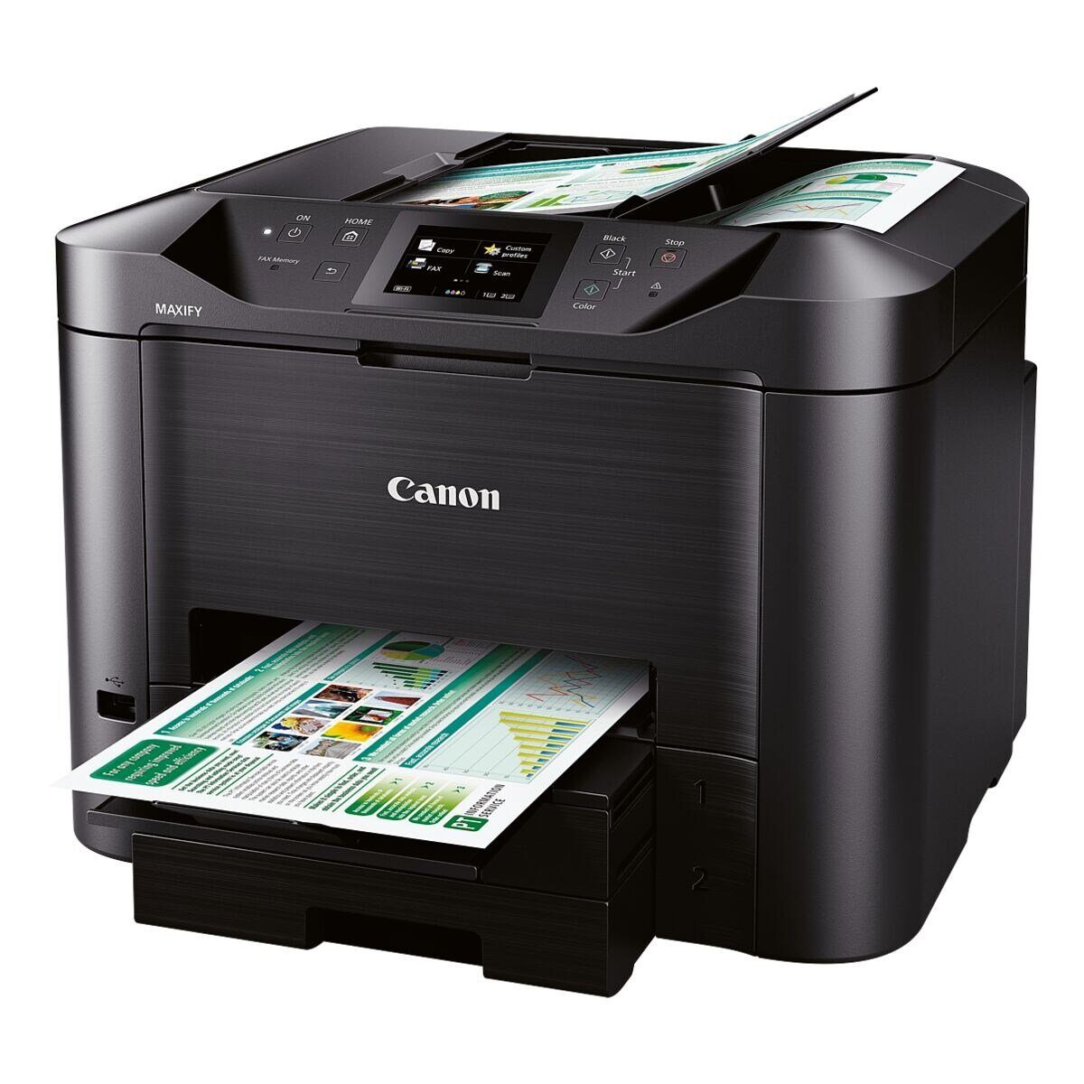 Canon MAXIFY MB5450 Multifunktionsdrucker, (4-in-1, WLAN / LAN, Cloud-Link, A4) – Bild 2 von 4