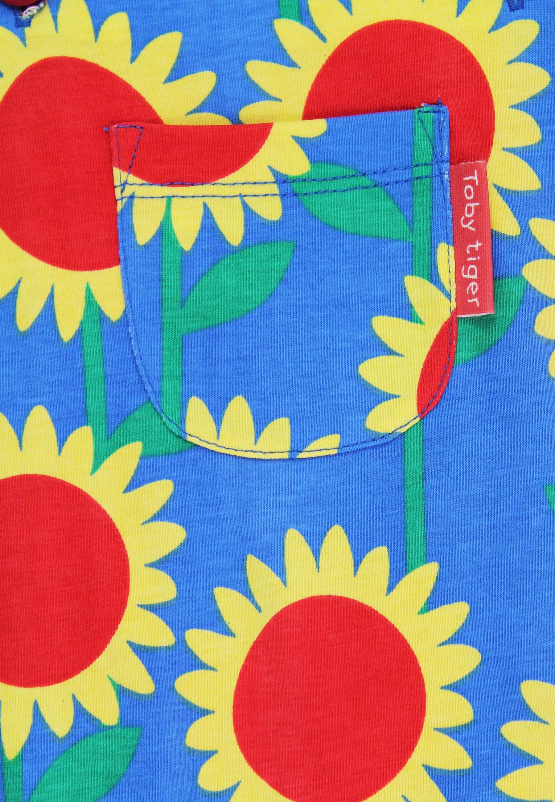 Toby Tiger Latzhose Latzhose mit Sonnenblumen-Meer Print
