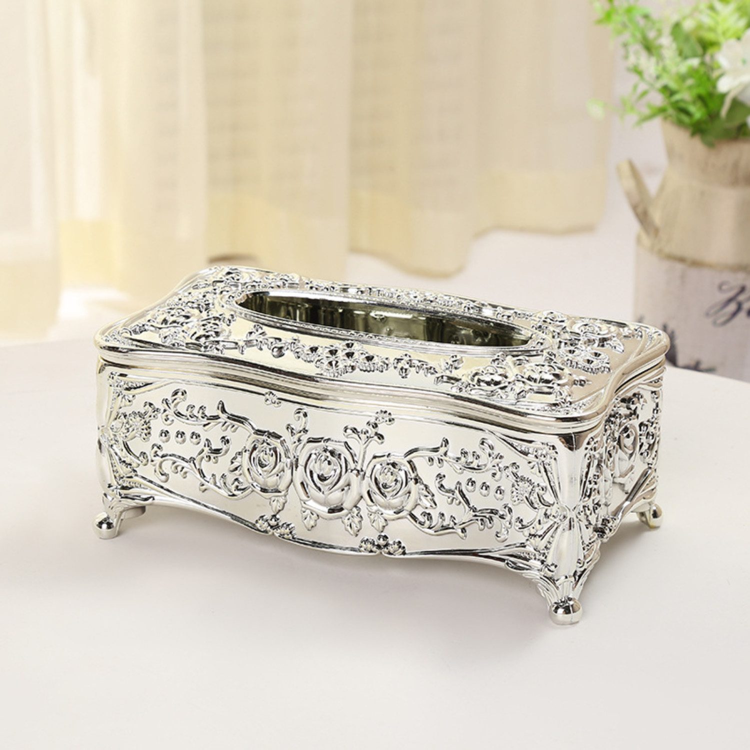 BYSURE Feuchttücherbox (1 St), Taschentuchbox aus Acryl, Retro-Taschentuchbox