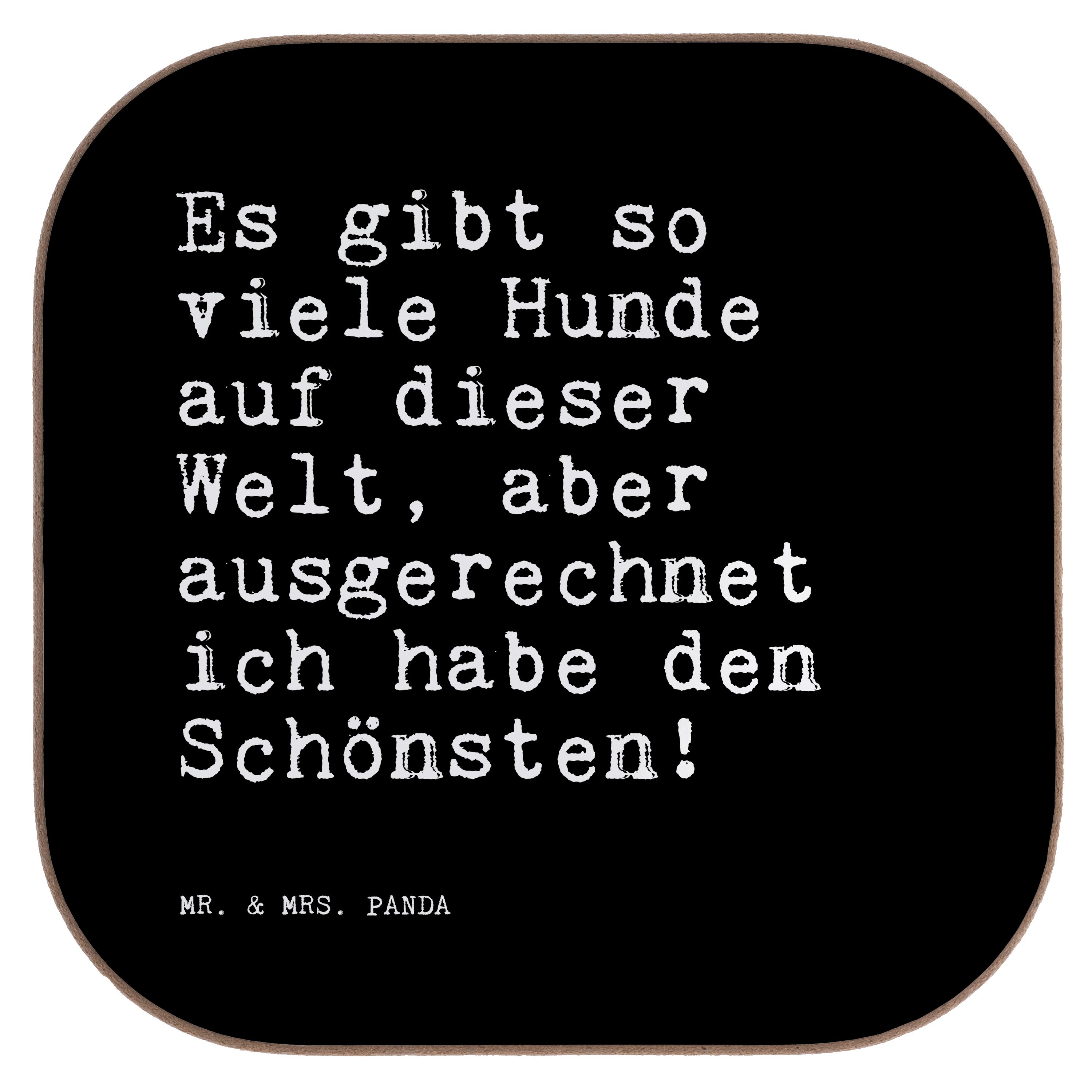 Mr. & Mrs. Panda Getränkeuntersetzer Es gibt so viele... - Schwarz - Geschenk, Hund, Frauchen, Liebe, Spru, 1-tlg.