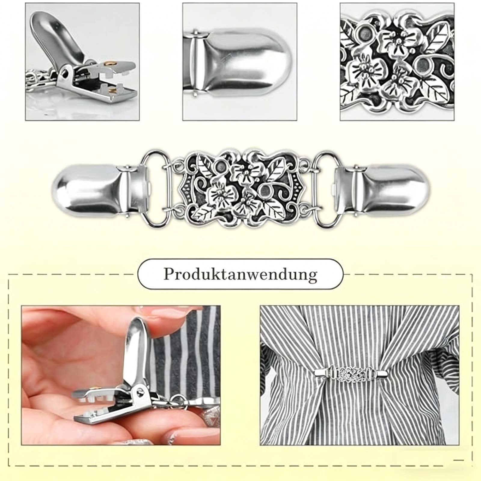 nsihing Broschen Set 4 Stück Retro-Clips für Schal-Pullover-Clips, Vintage Cardigan-Clips – Bild 3 von 5