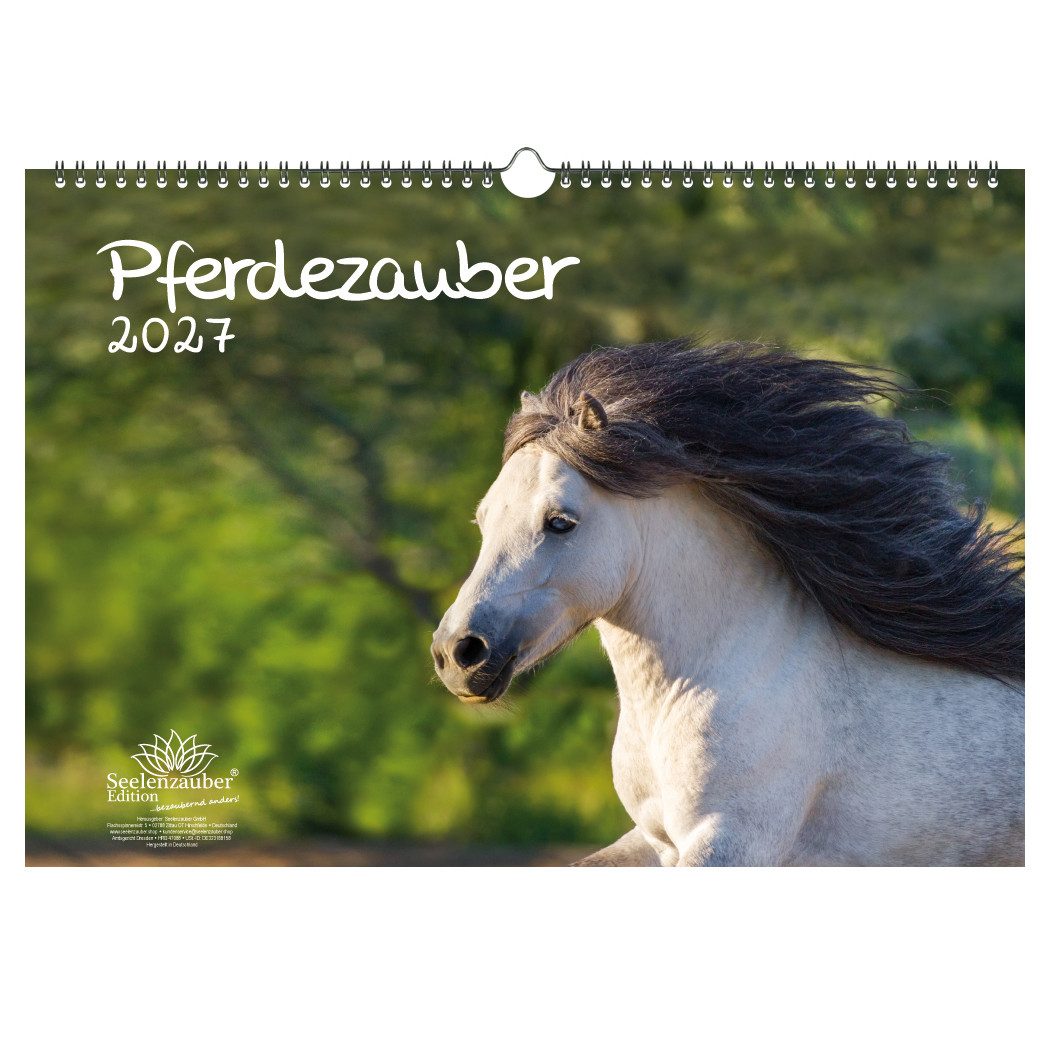 Seelenzauber Pferdezauber DIN A3 Kalender für 2027 Pferde und Fohlen - Seelenzauber