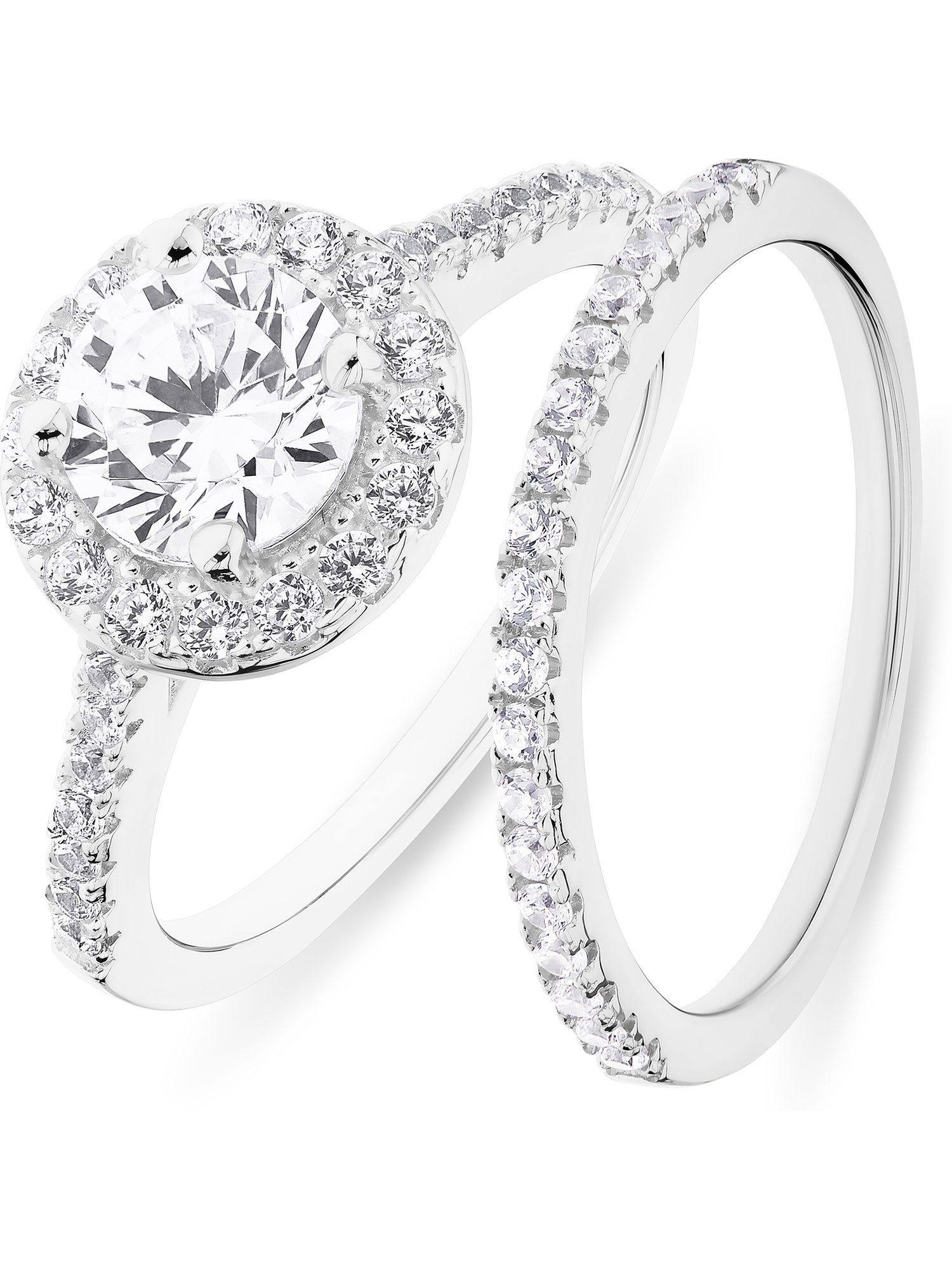 FAVS Silberring FAVS Damen-Damenring 925er Silber 1 Zirkonia, Zirkonia, synthetisch