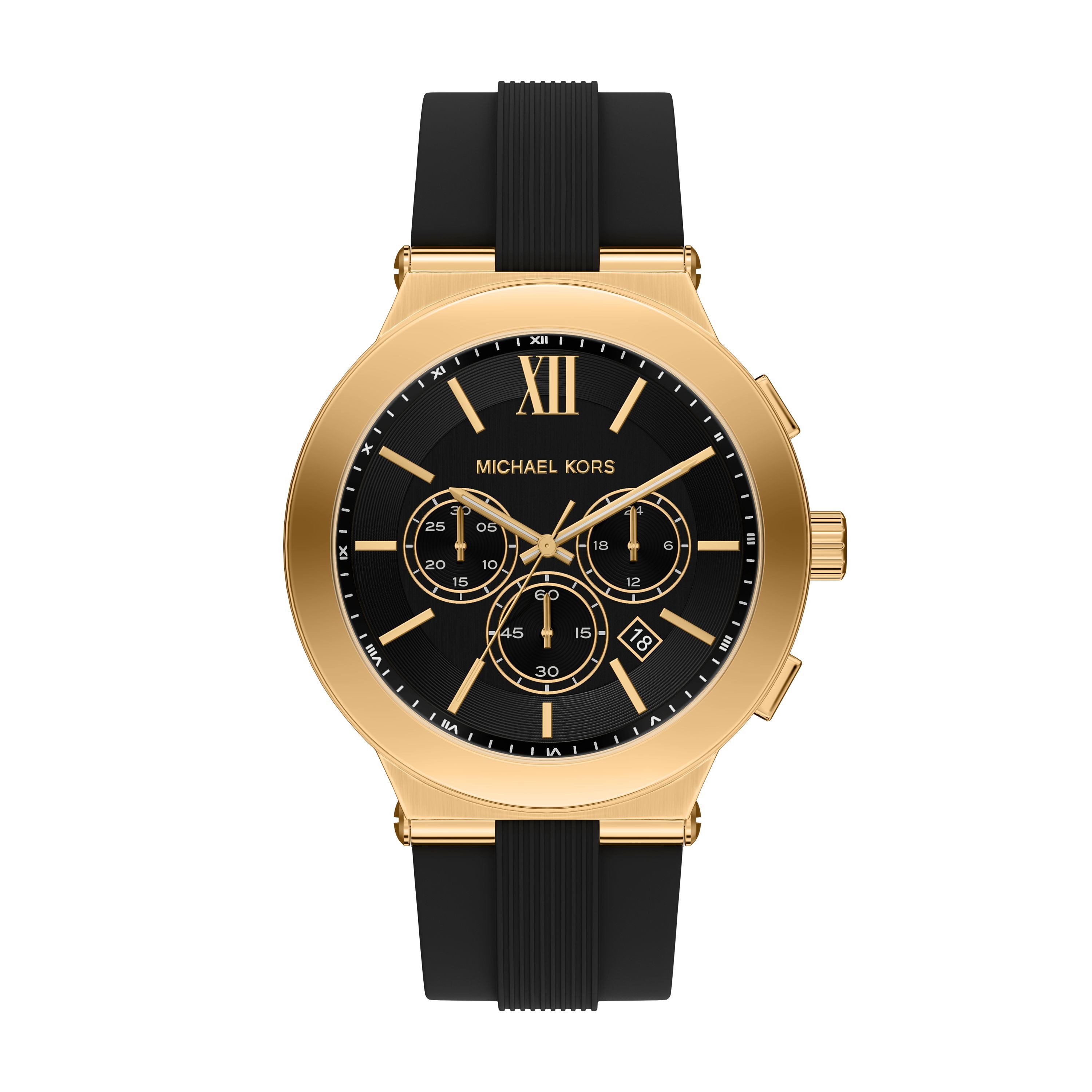 MICHAEL KORS Chronograph BILLIE MK9253, Quarzuhr, Armbanduhr, Herrenuhr, Silikonarmband, analog, Tag
