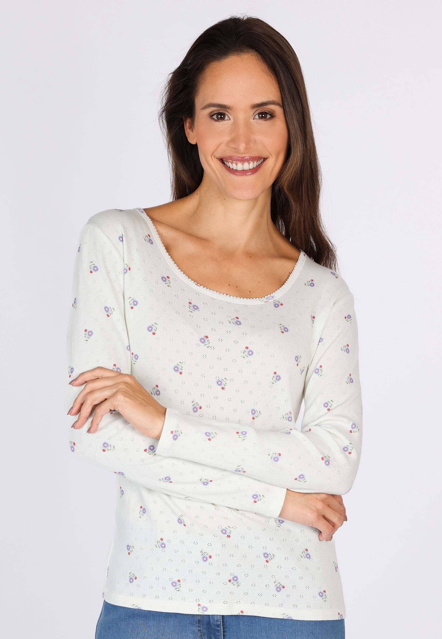 Langarmshirt Malin flower