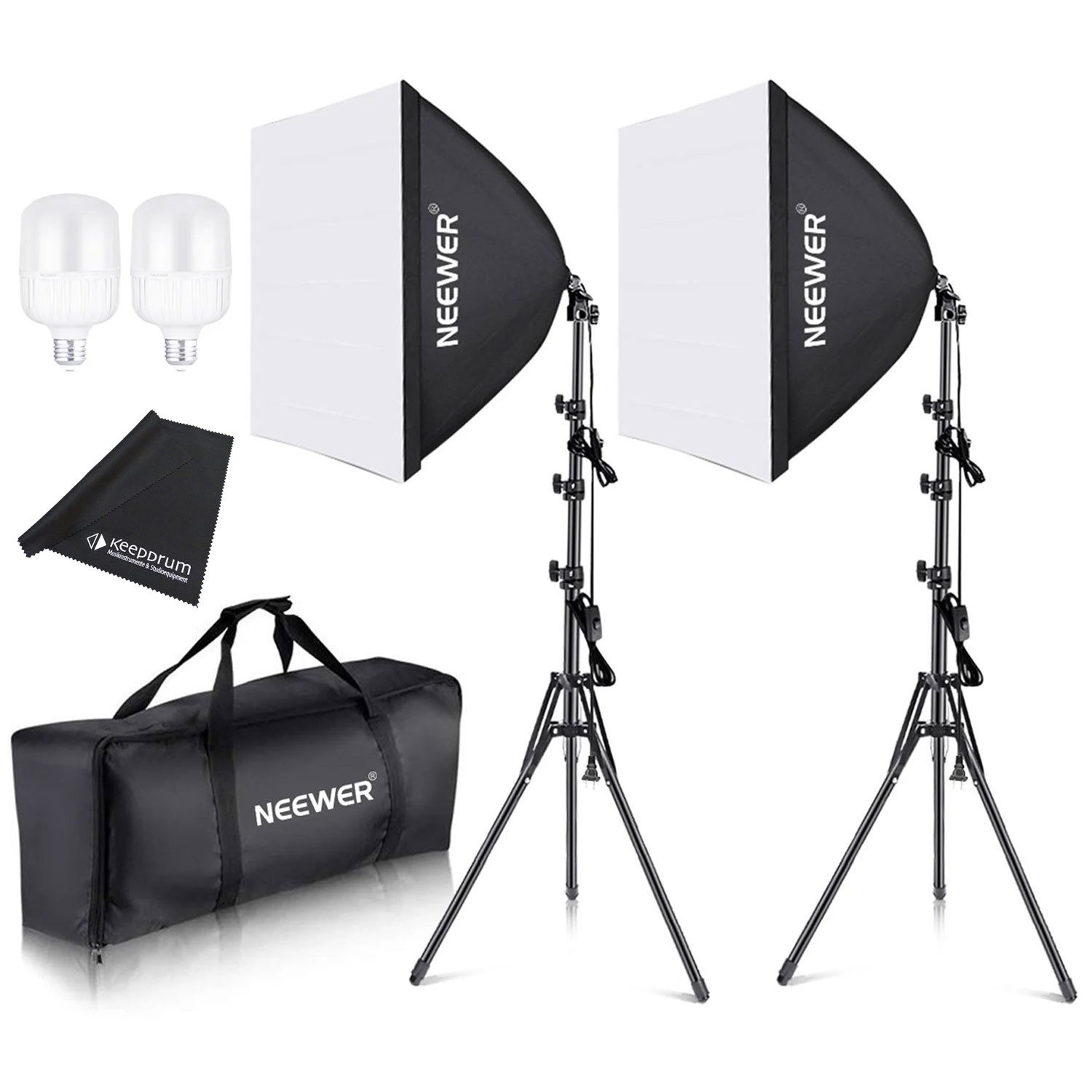 Neewer Videoleuchte Neewer Dauerlicht NK200 Softbox Beleuchtungs-Set mit Mikrofasertuch, Vorteils-Set mit Mikrofasertuch