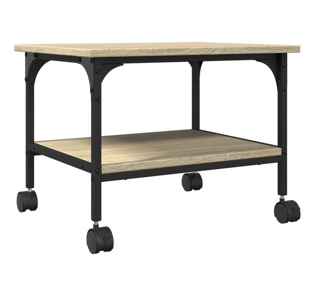 vidaXL Druckertisch Druckerständer 2 Ablagen Sonoma-Eiche 50x40x38 cm