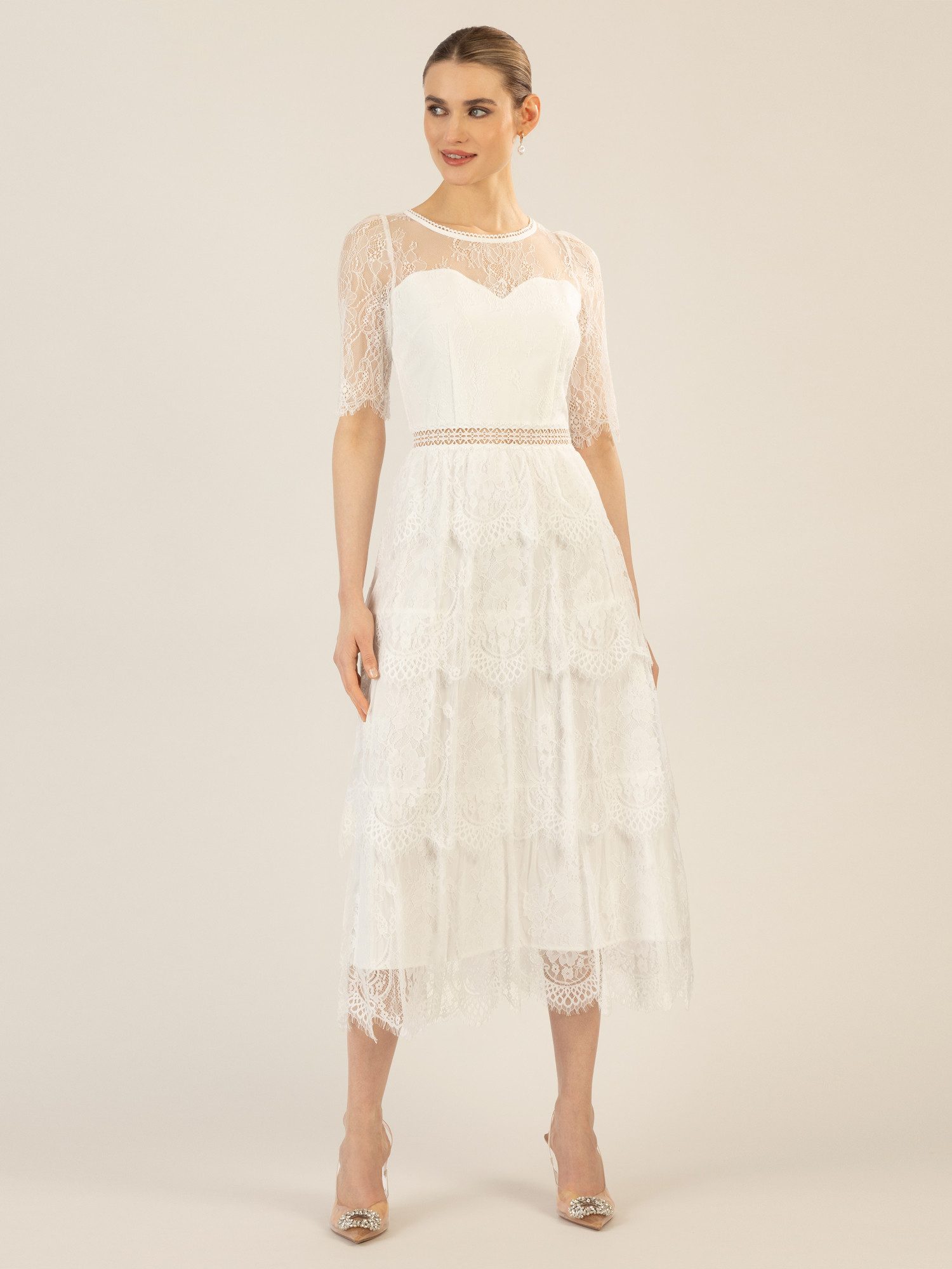Apart Abendkleid in Midi Länge aus günstig online kaufen