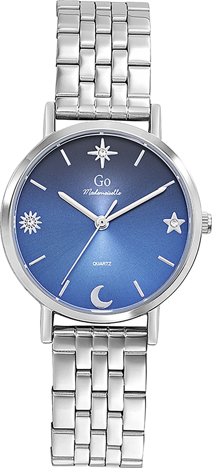 Girl Only Quarzuhr Girl Only GO Damen Armbanduhr, (Analoguhr), Damenuhr GO silber, klein (ca. 30mm) Edelstahlarmband, Fashion-Style